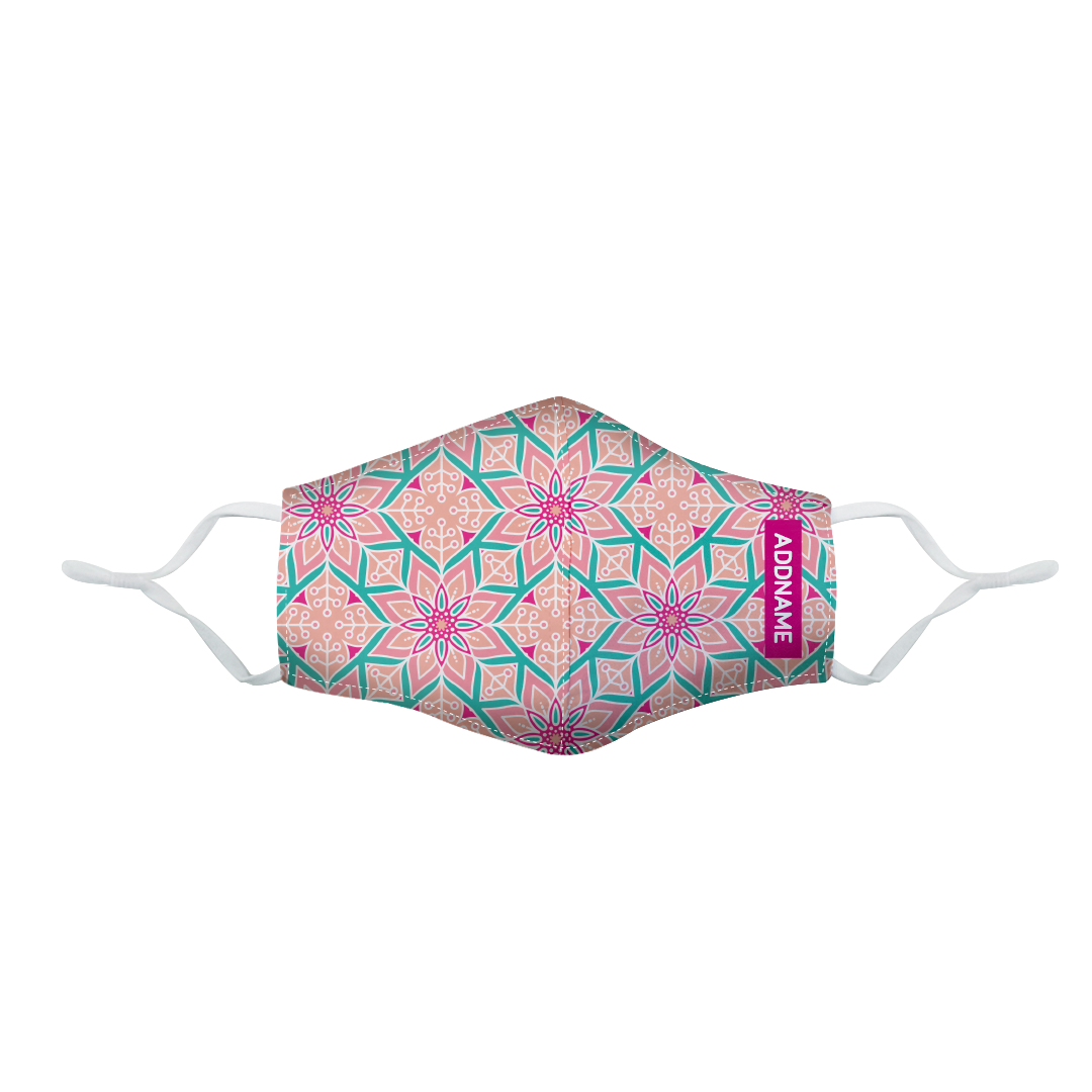 Pink Kilim Fitted Fabric Mask