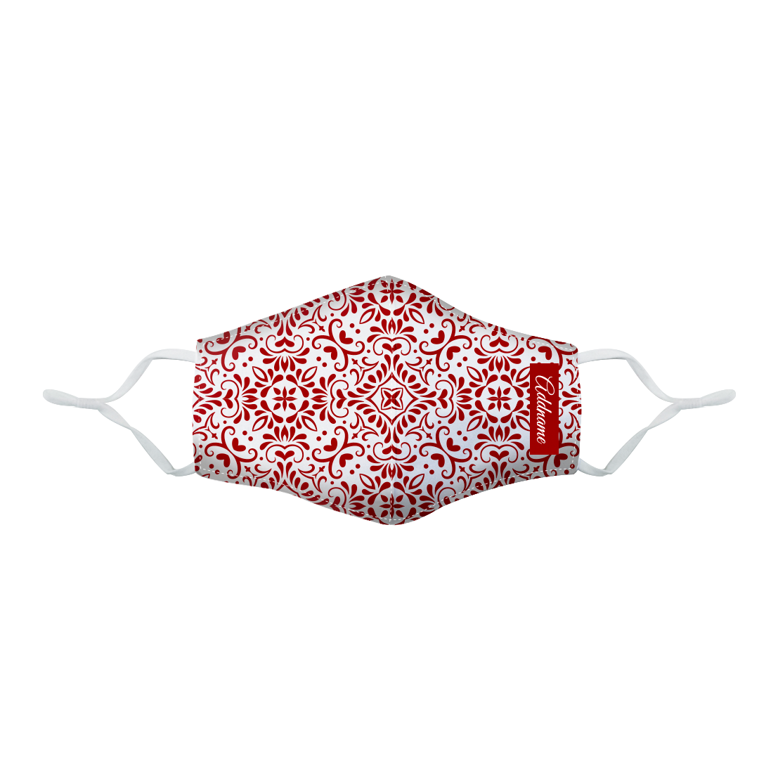 Arabesque Rosette Fitted Fabric Mask