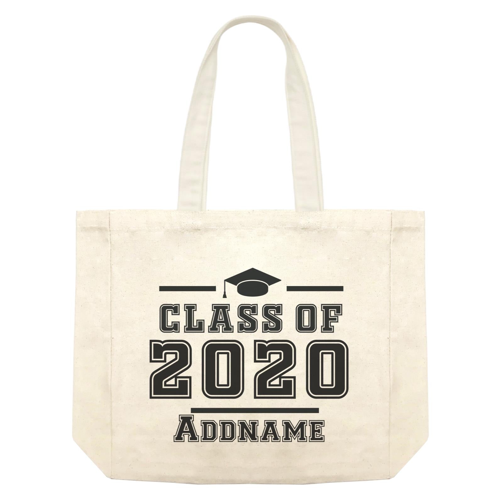 Graduation Series Simple Cap Class of Year Shopping Bag