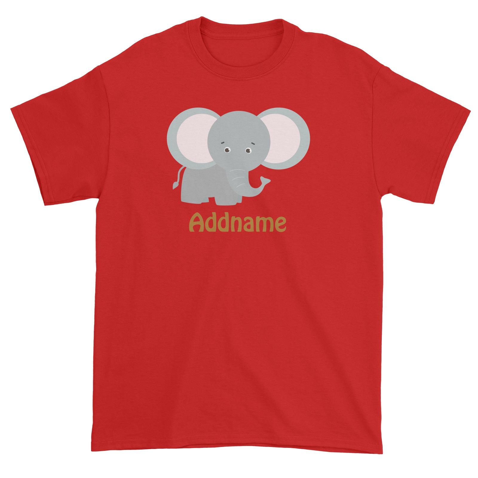 Animal Safari Jungle Elephant Addname Unisex T-Shirt
