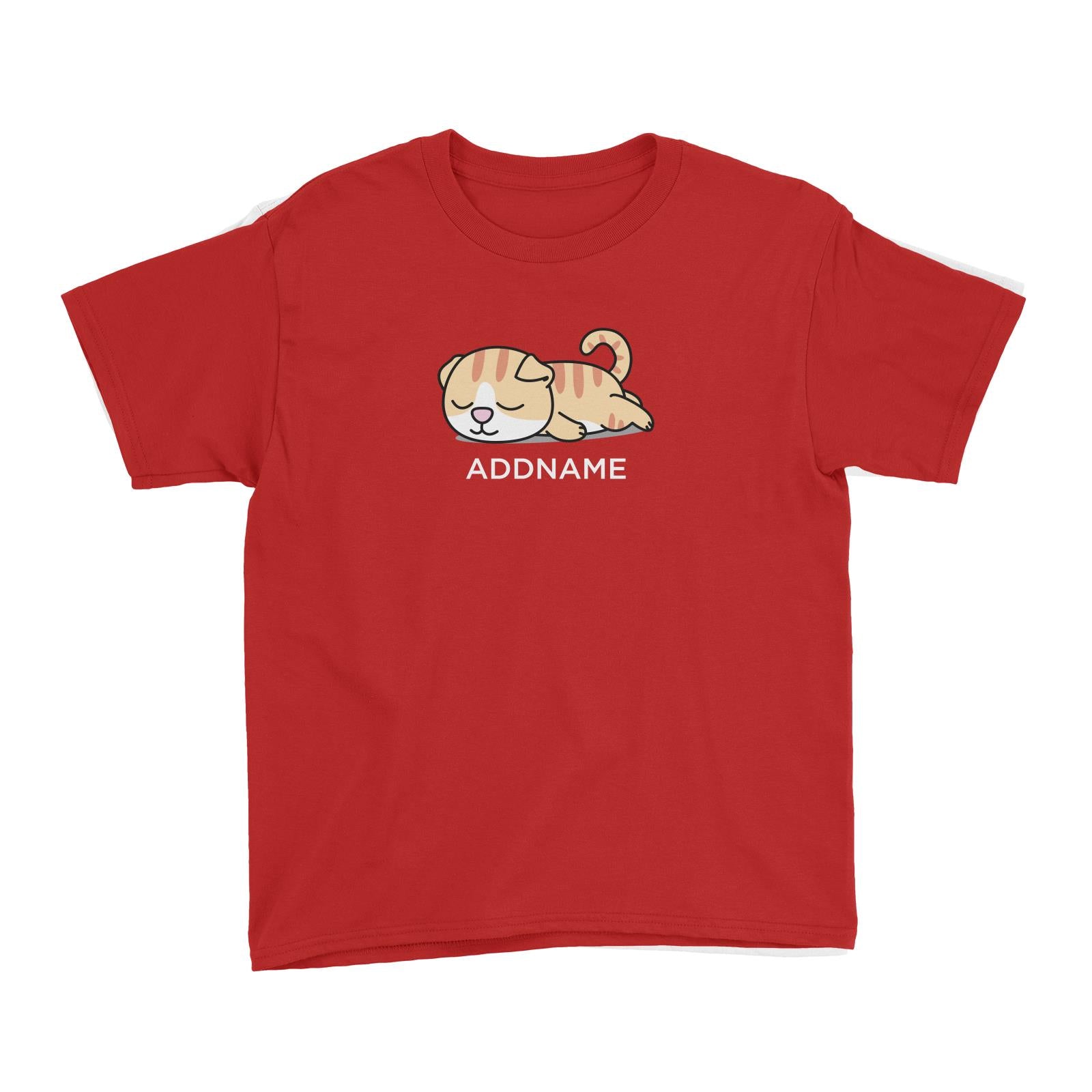 Lazy Cat Addname Kid's T-Shirt