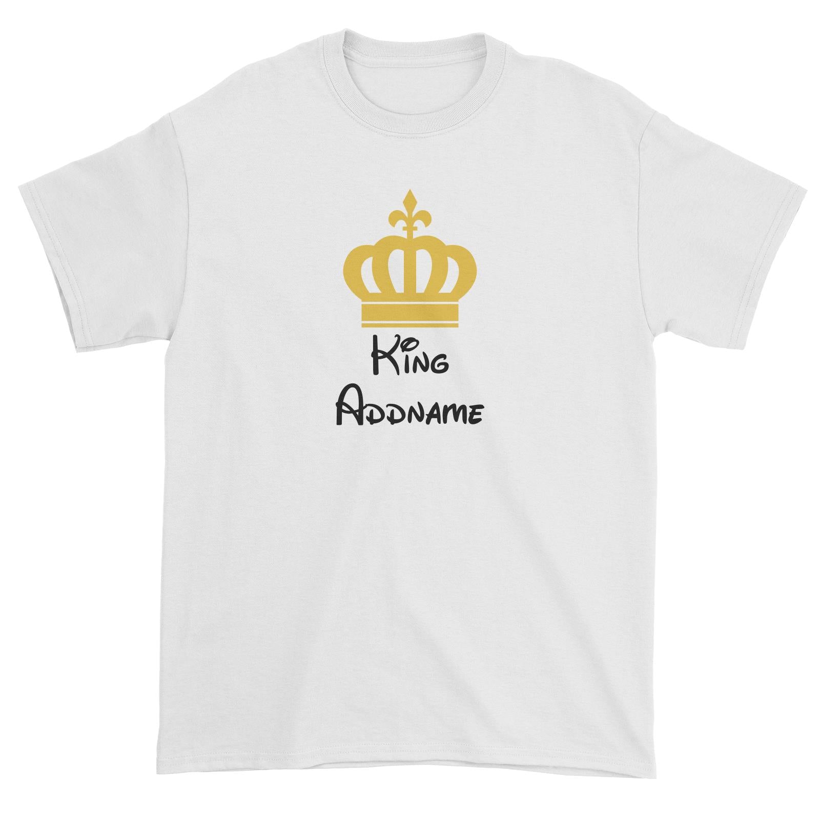 Royal King with Crown Addname Unisex T-Shirt
