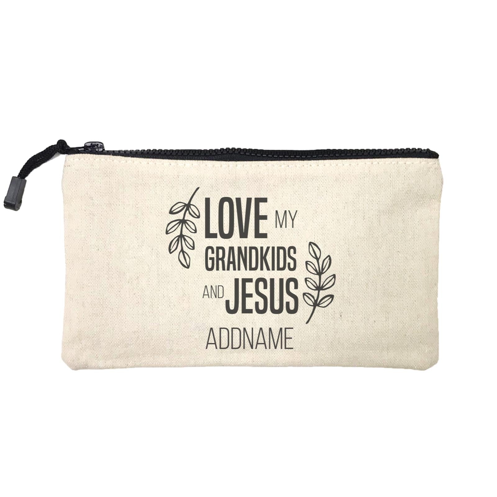 Christian Series Love My Grandkids And Jesus Addname Mini Accessories Stationery Pouch