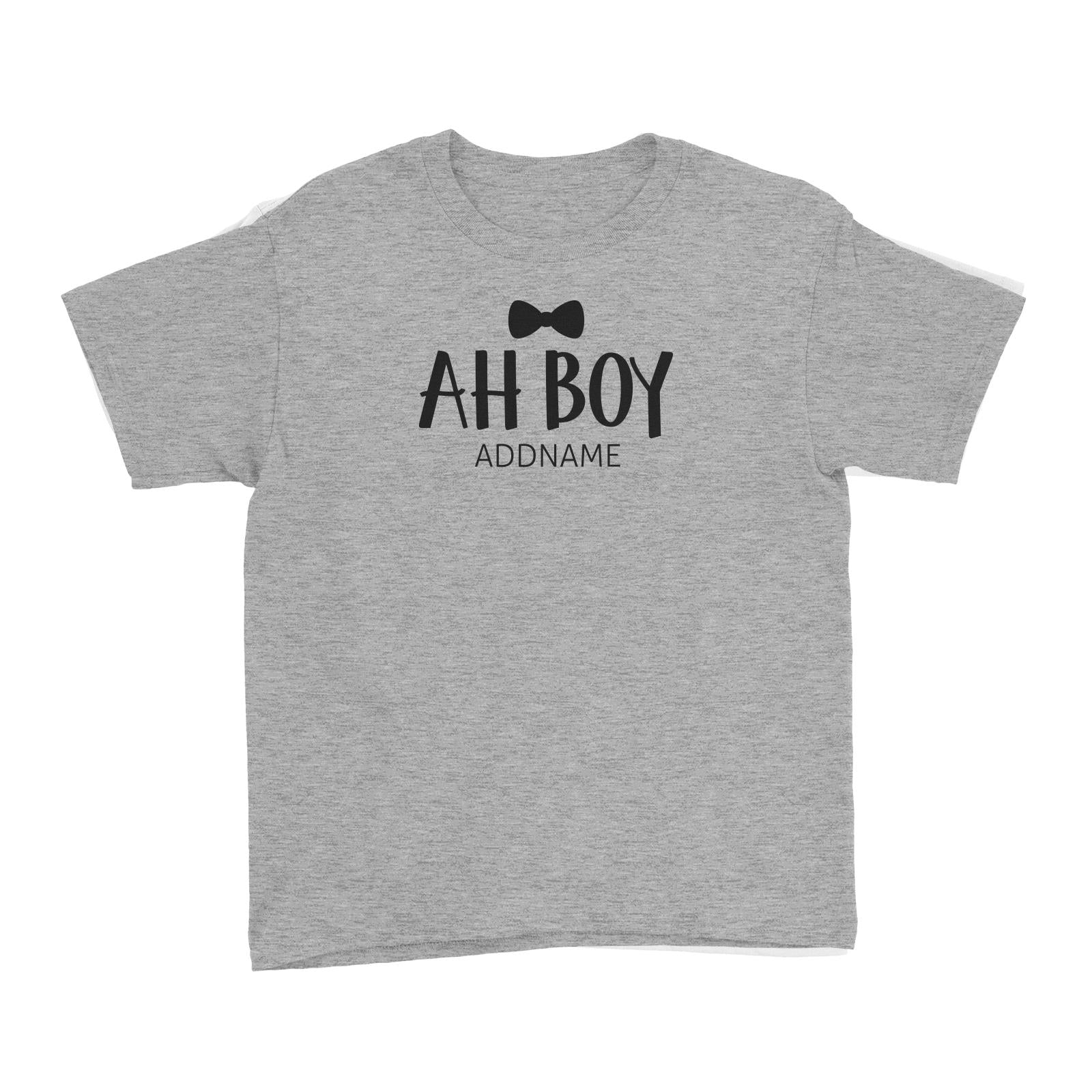 Ah Boy with Black Bow Tie Kid's T-Shirt