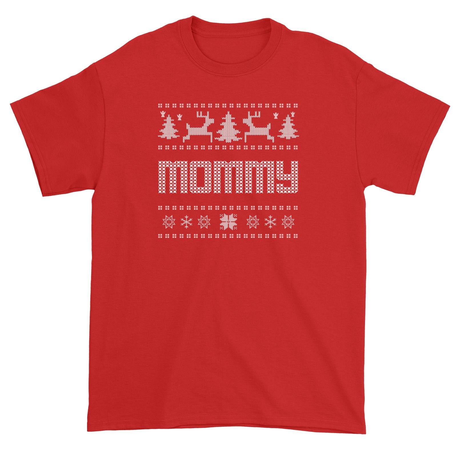 Christmas Sweater Mommy Unisex T-Shirt  Matching Family