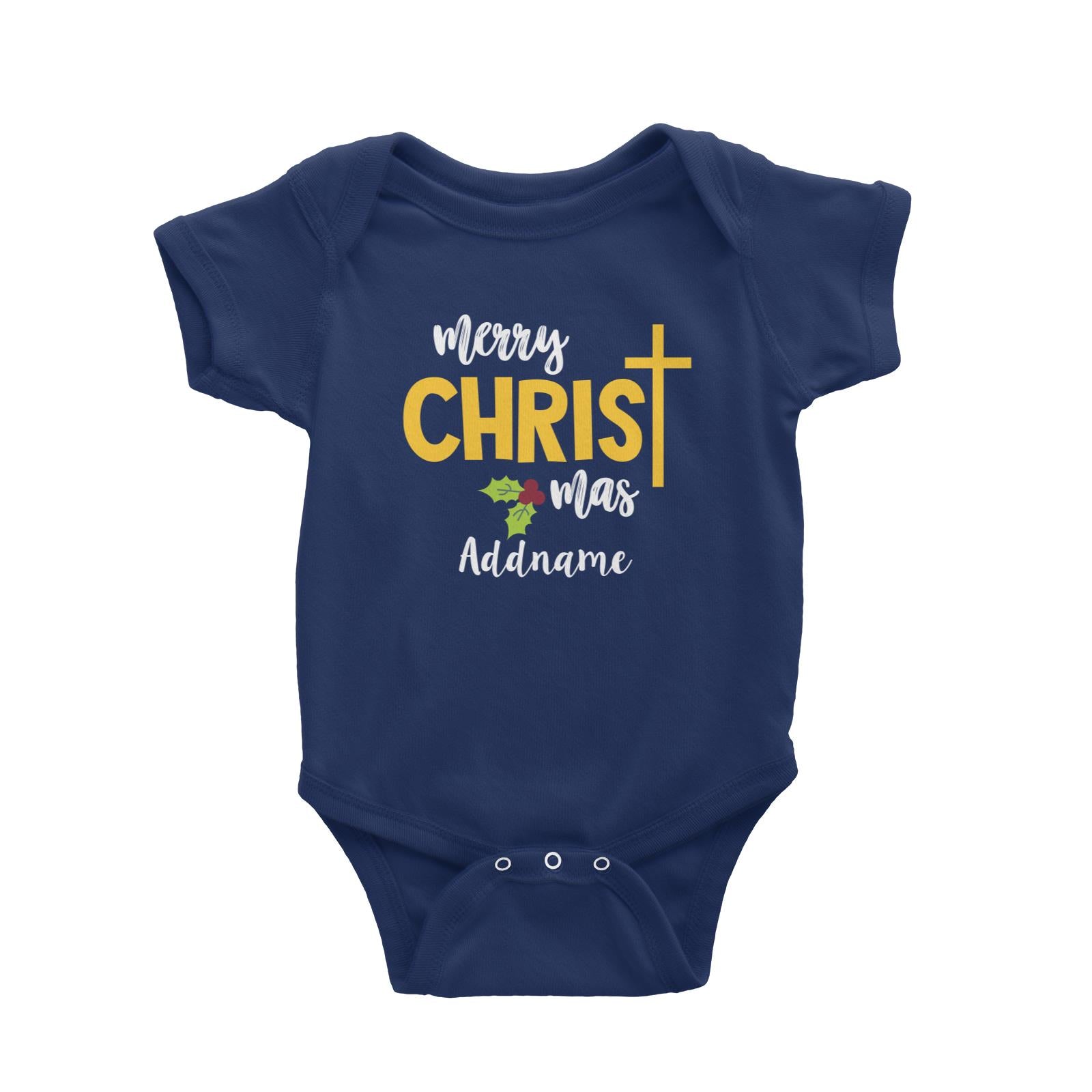 Xmas Merry Christmas with Cross Baby Romper