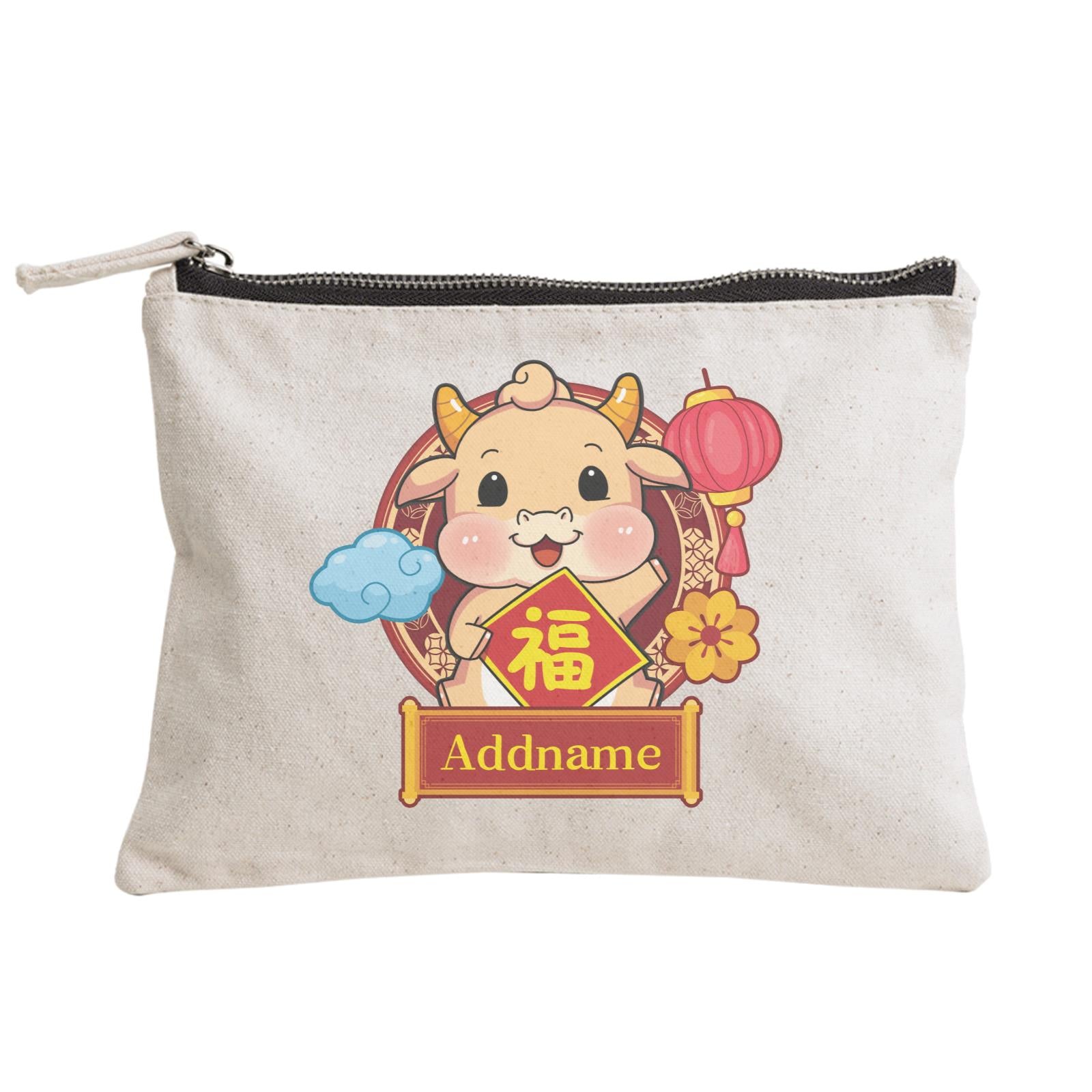 [CNY 2021] Golden Cow with Spring Couplets Zipper Pouch
