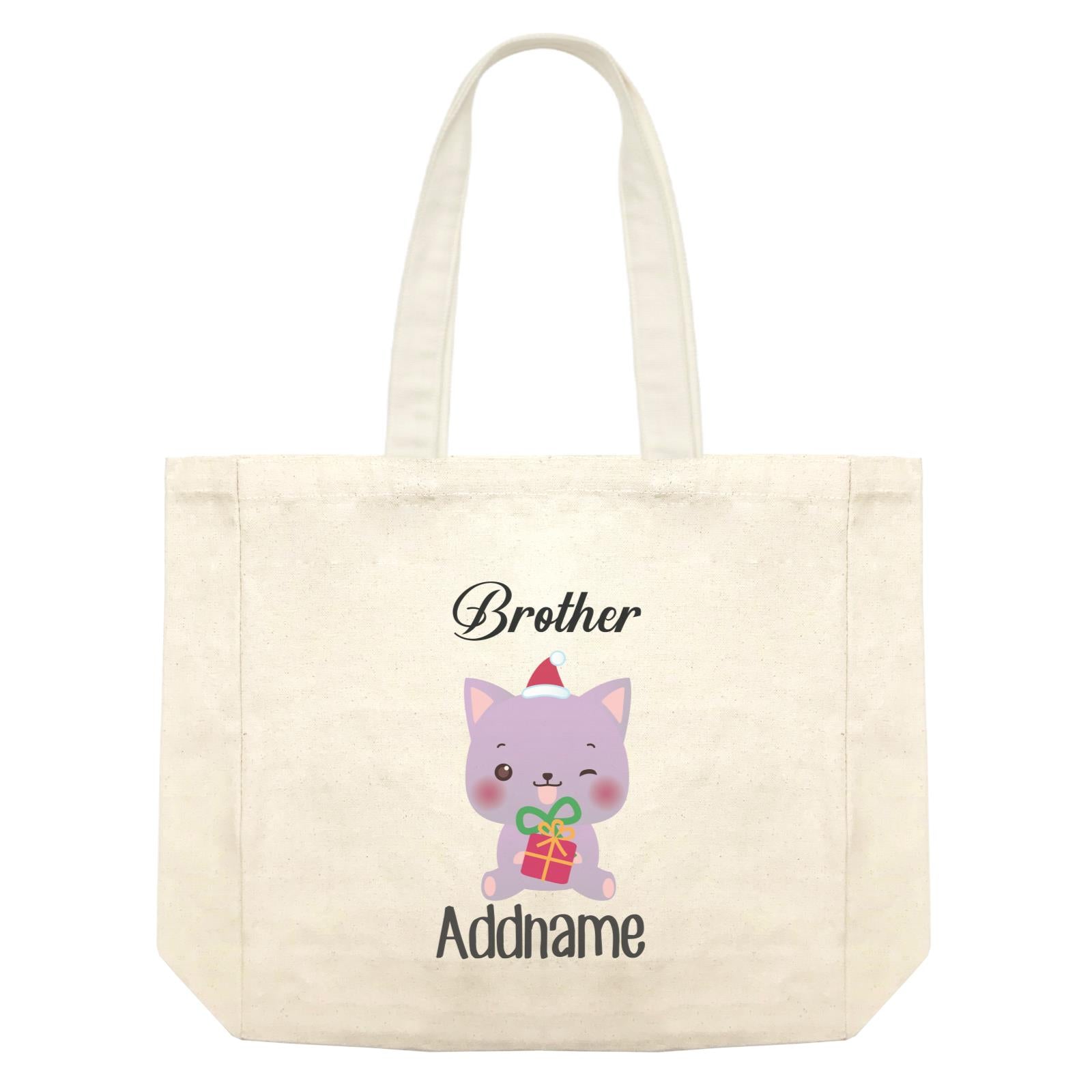 Christmas Cute Animal Series Brother Cat Shopping Bag