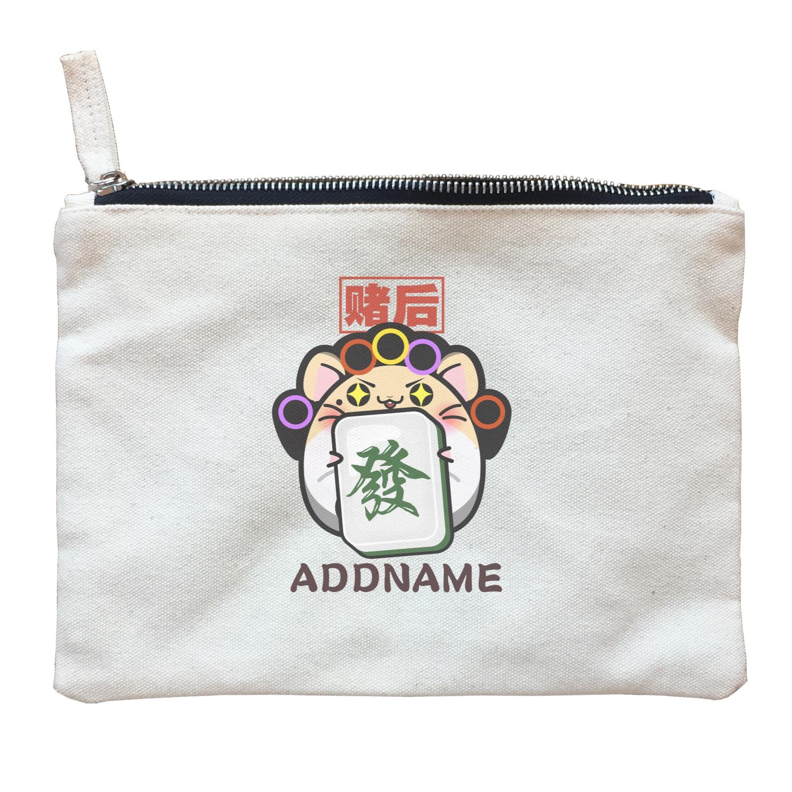 Prosperous Mouse Series Aunty Fa The Mahjong Accessories Queen Zipper Pouch