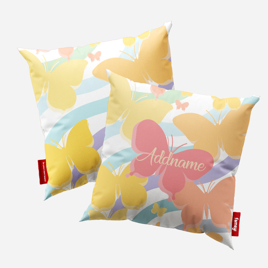 Butterfly Series Full Print Pillow - Yellow