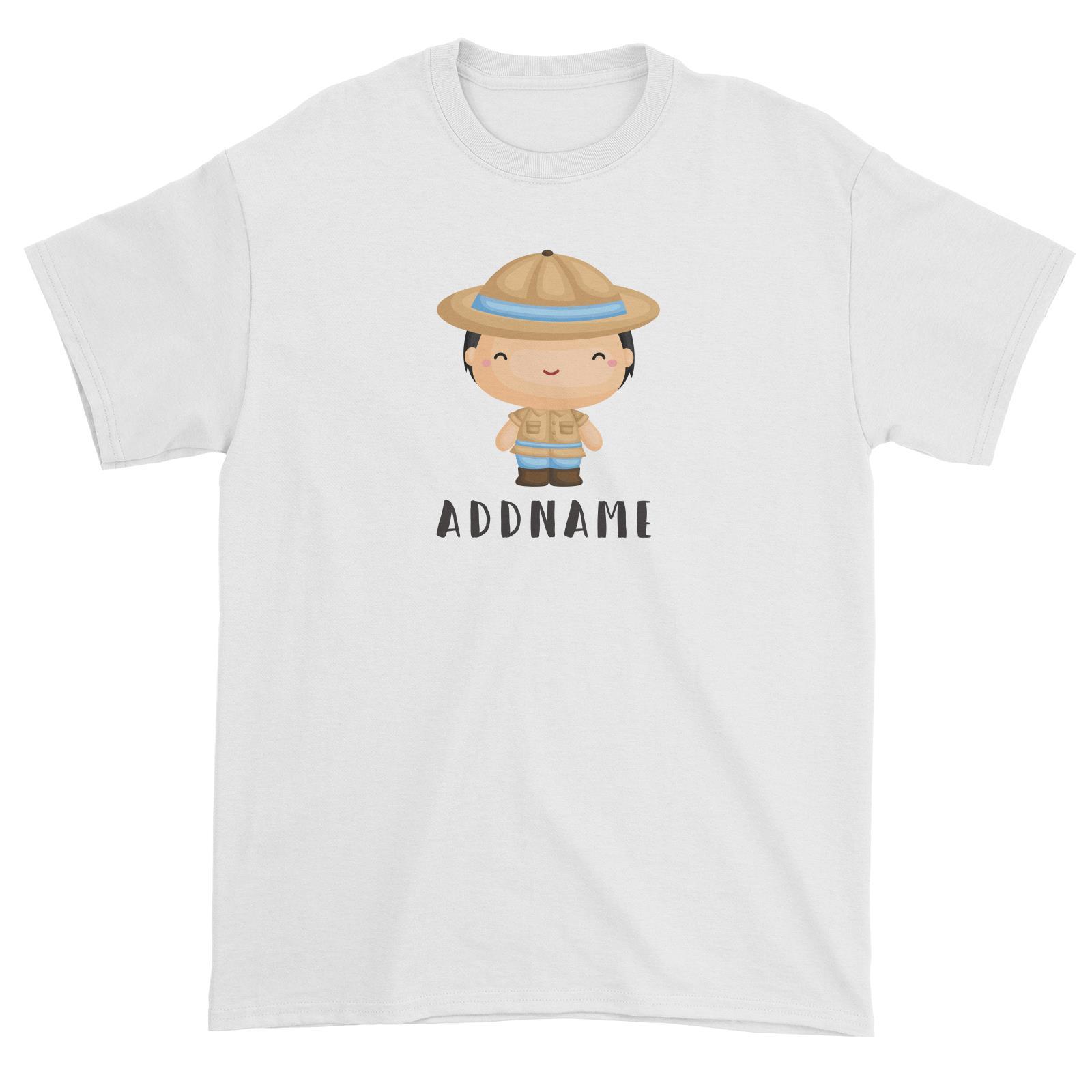 Birthday Safari Little Explorer Baby Boy Addname Unisex T-Shirt