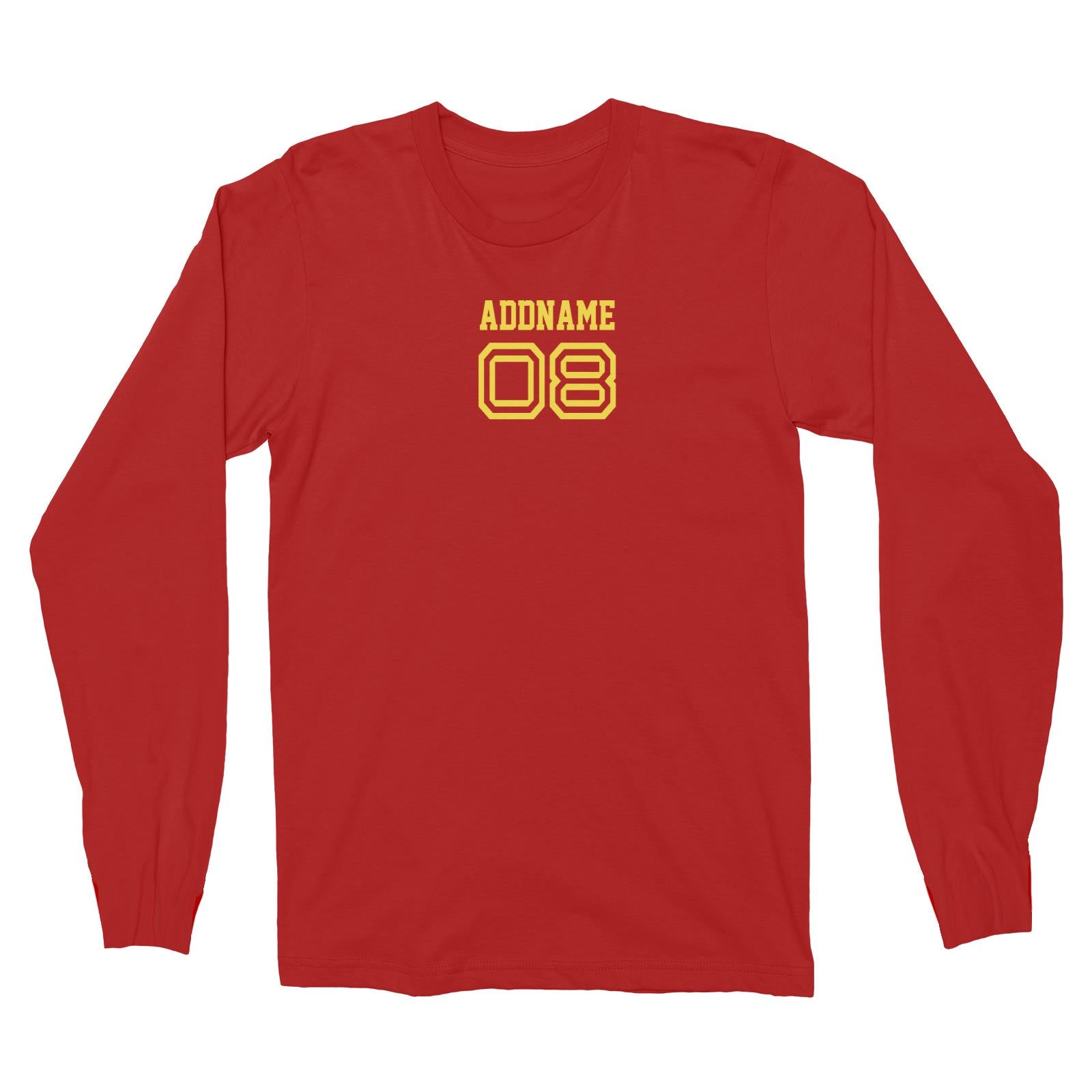 Name Number Family Addname Long Sleeve Unisex T-Shirt