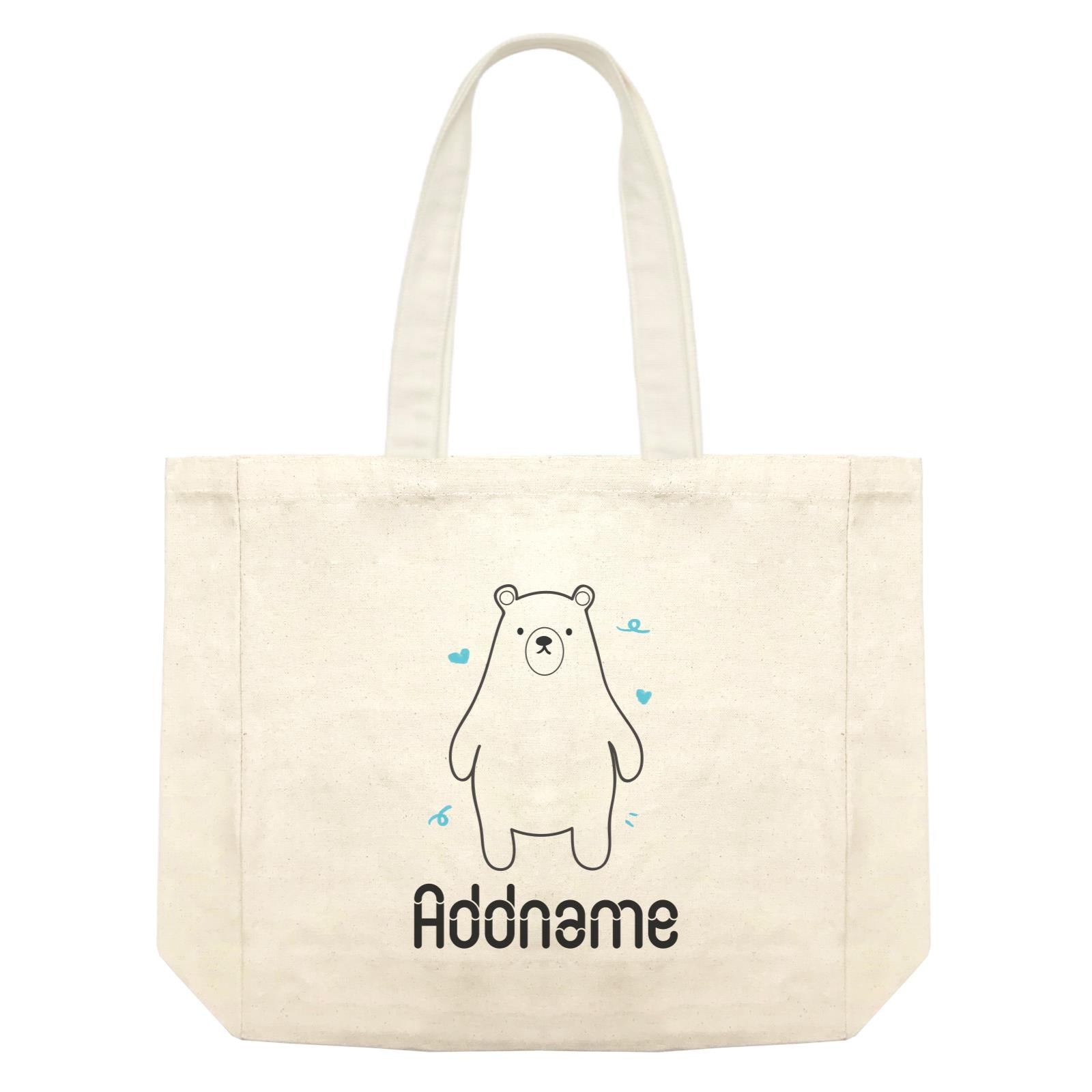 Coloring Outline Cute Hand Drawn Animals Cute Bear Addname Shopping Bag