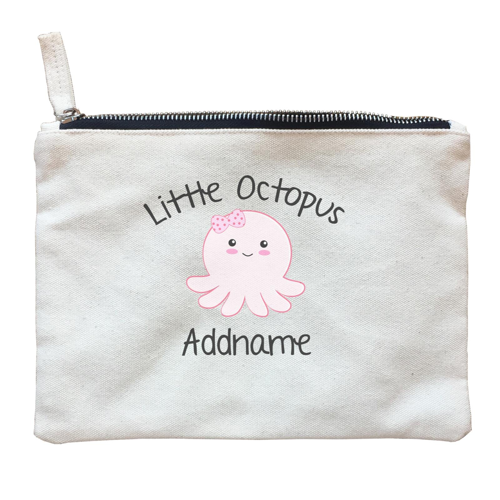 Cute Animals And Friends Series Little Octopus Girl Addname Zipper Pouch