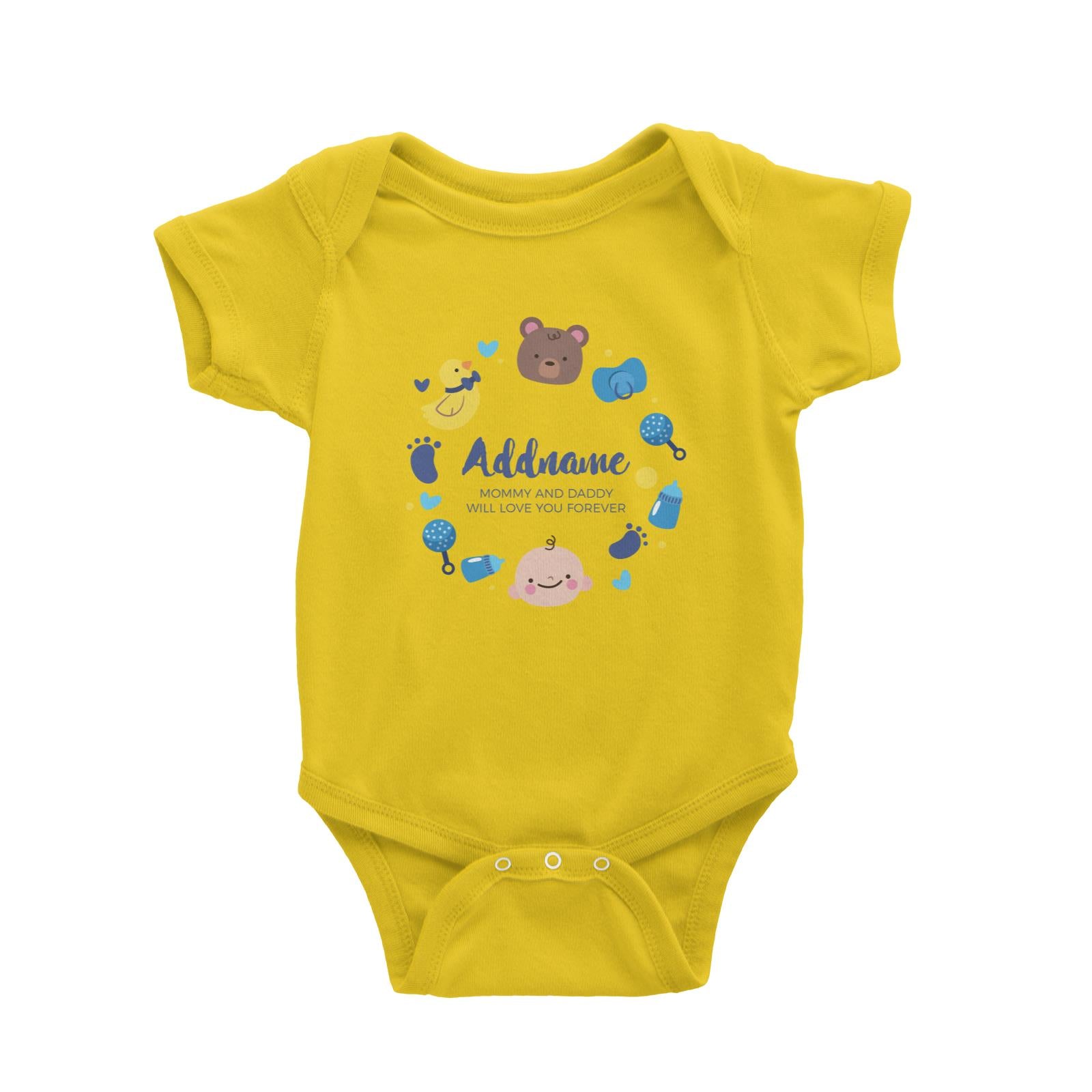 Cute Baby Boy Elements Personalizable with Name and Text Baby Romper