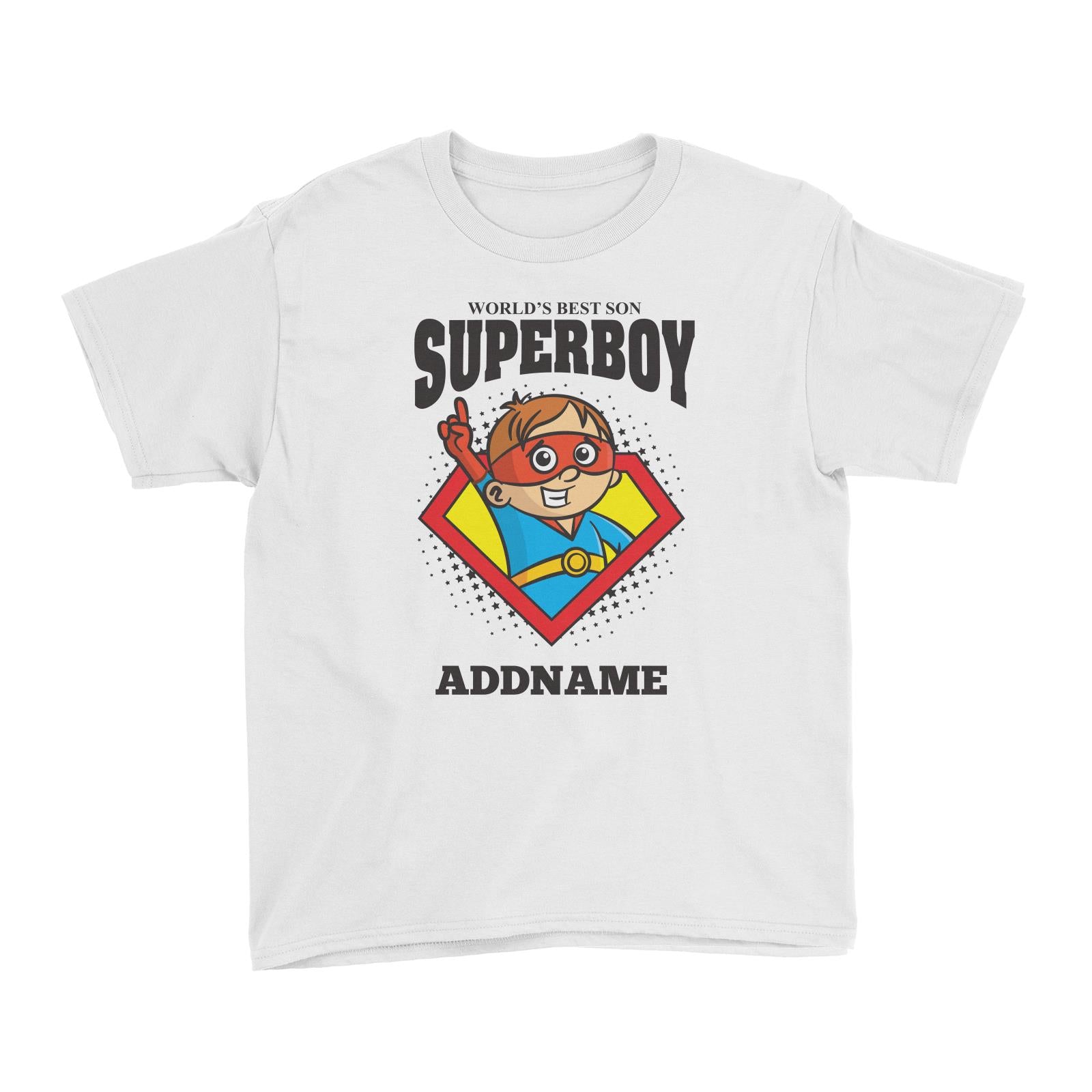 Best Son Superboy Boy (FLASH DEAL) Kid's T-Shirt Personalizable Designs Matching Family Superhero Family Edition Superhero
