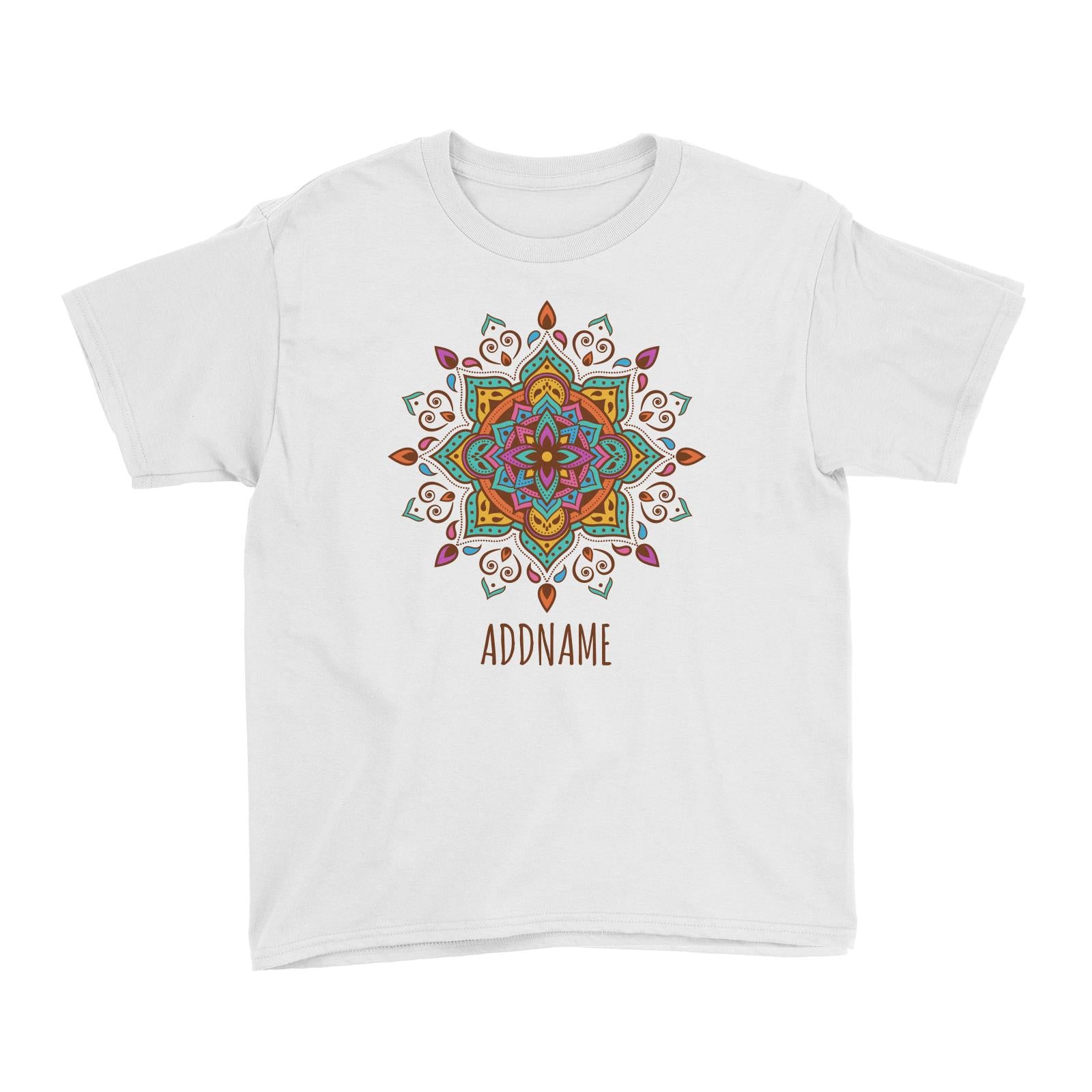 Colourful Mandala 2 Addname Kid's T-Shirt