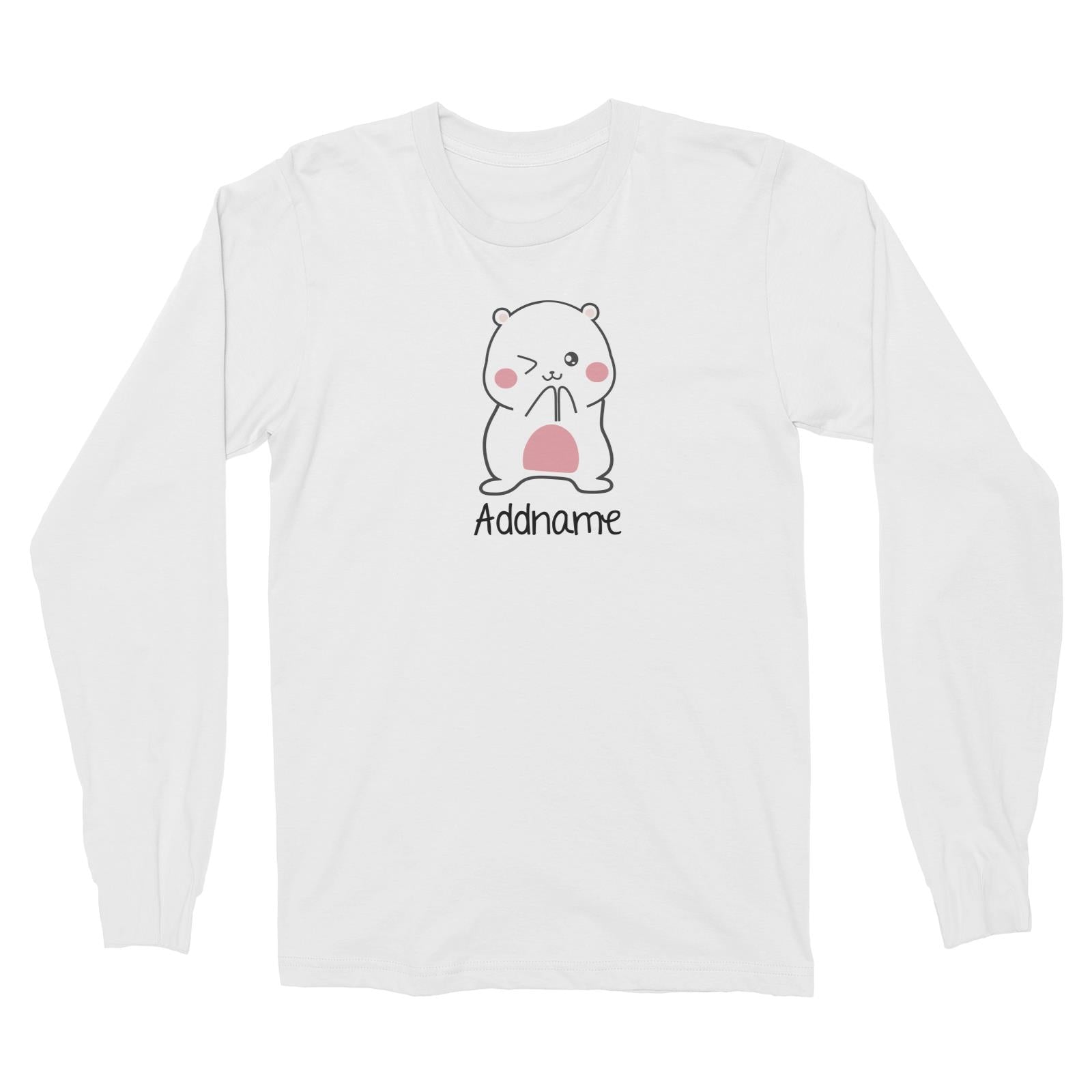 Cute Hamster Daddy Addname Long Sleeve Unisex T-Shirt