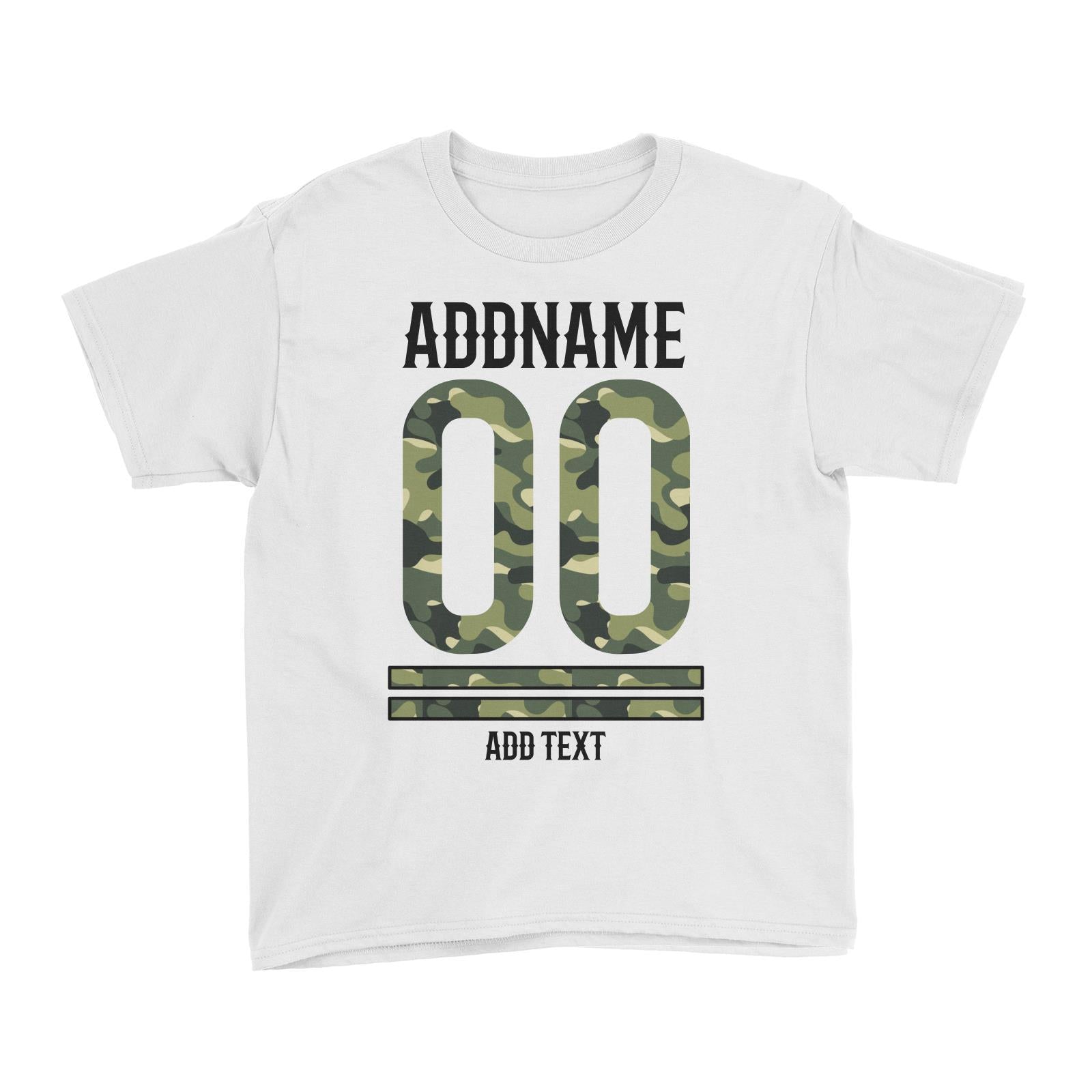 Camouflage Jersey Personalizable with Name Number and Text Kid's T-Shirt