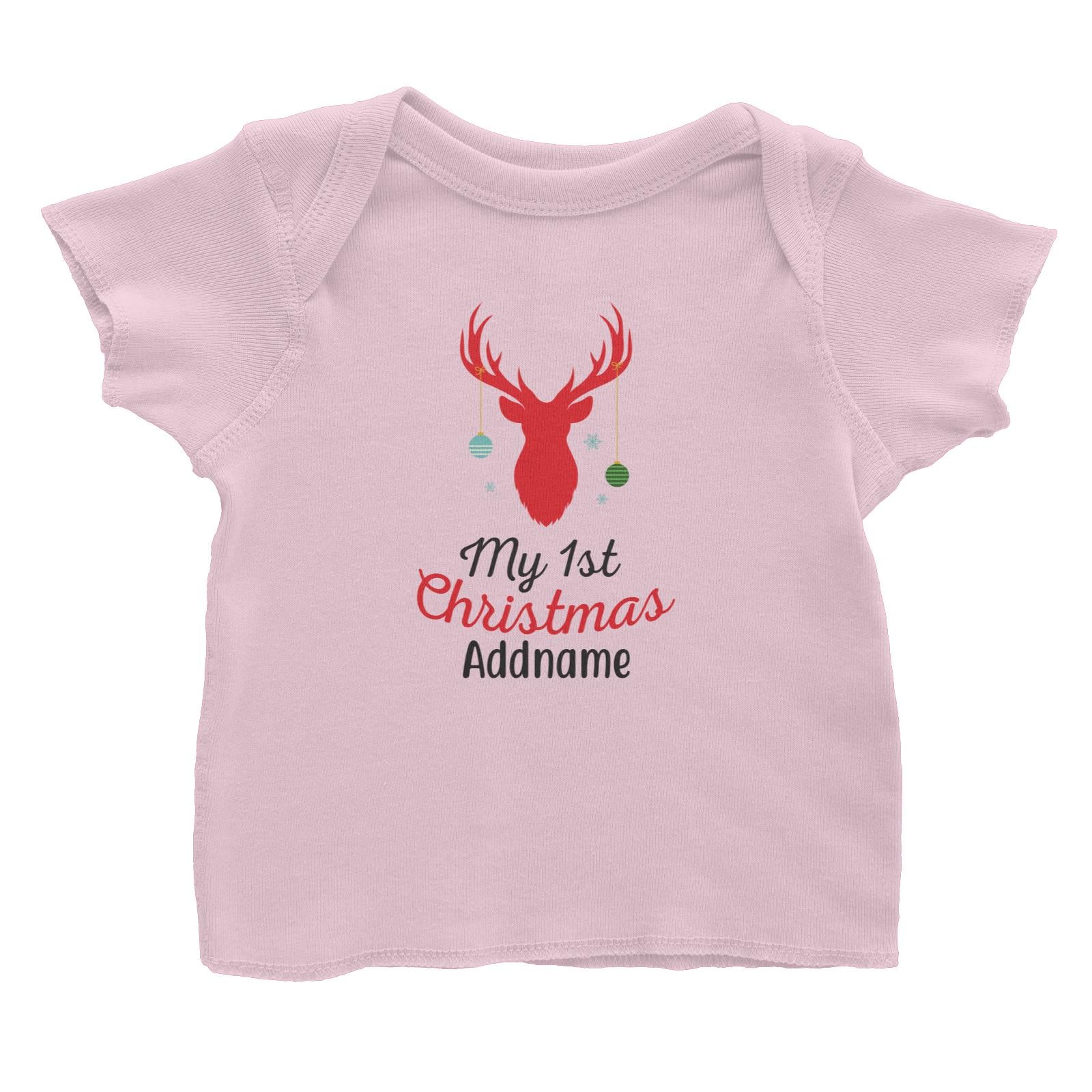 Christmas Series My First Christmas Silhouette Reindeer with Baubbles Baby T-Shirt