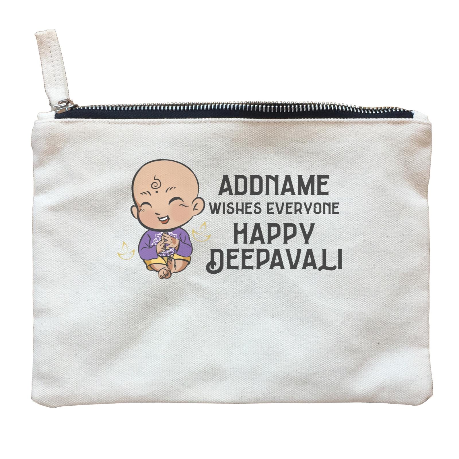 Deepavali Chibi Baby Boy Addname Wishes Everyone Deepavali Zipper Pouch