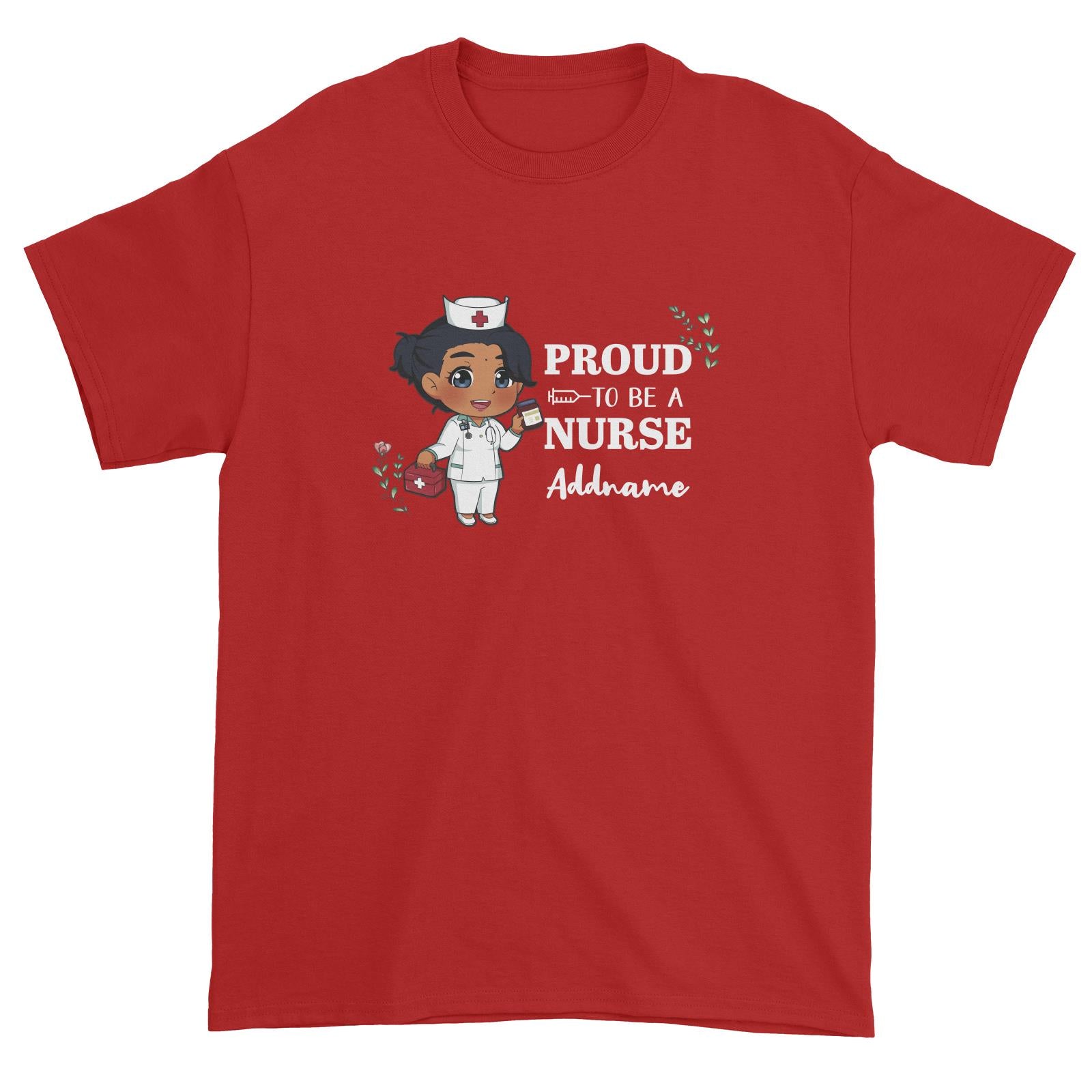 Proud To Be A Nurse Chibi Female Indian Unisex T-Shirt