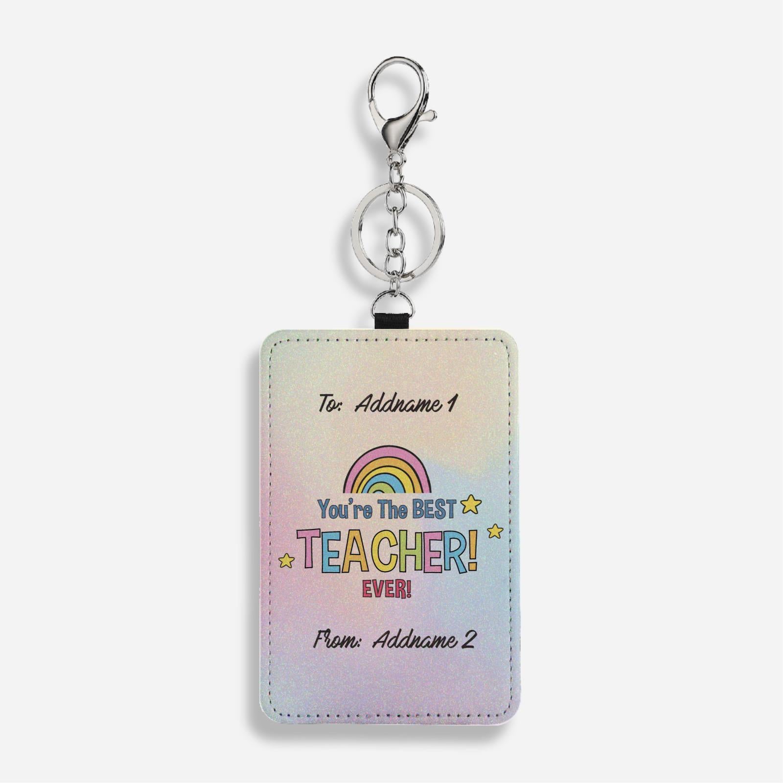 Doodle Series - You'Re The Best Teacher Ever  Cardholder Keychain