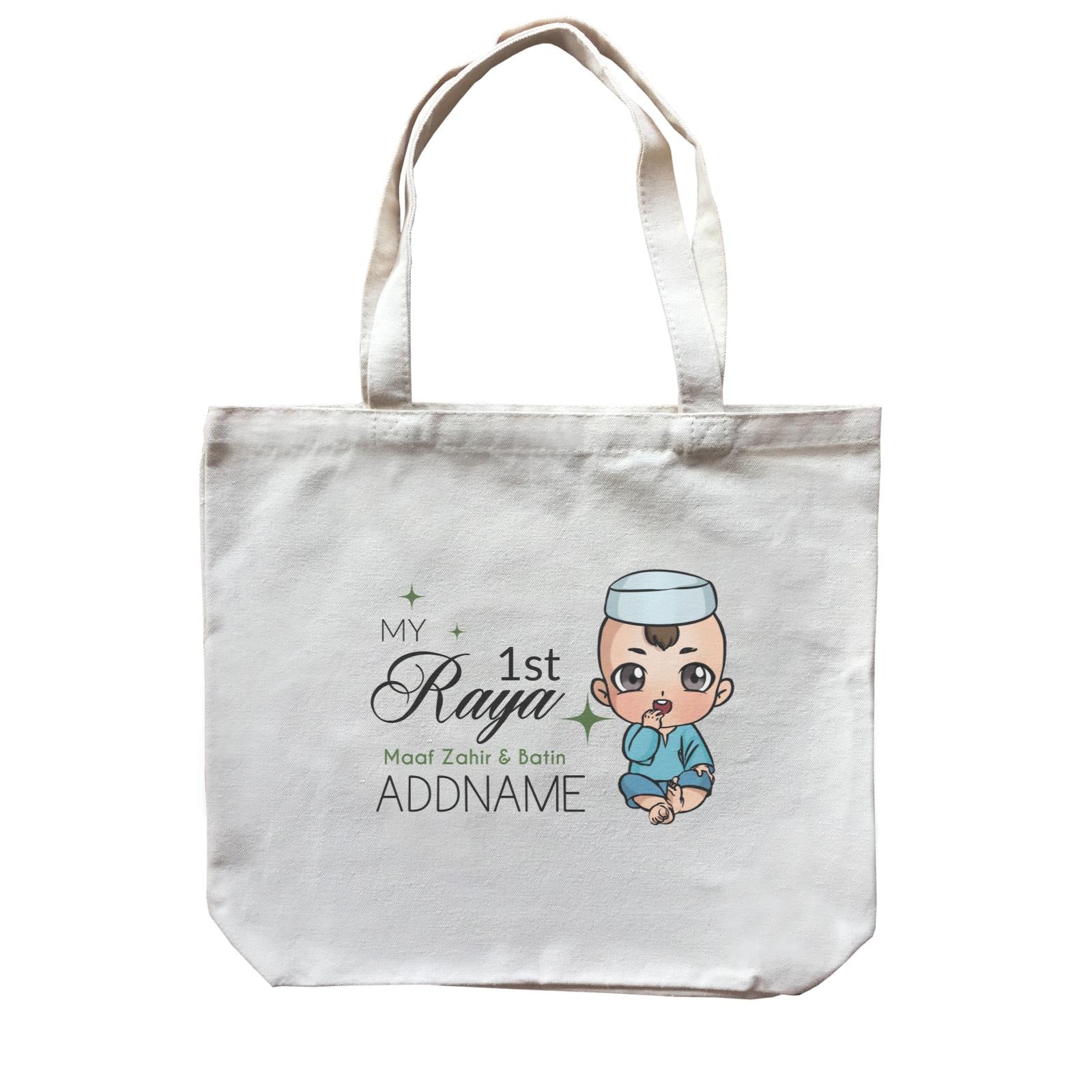 Raya Chibi Baby Baby Boy My 1st Raya Maaf Zahir & Batin Addname Accessories Canvas Bag