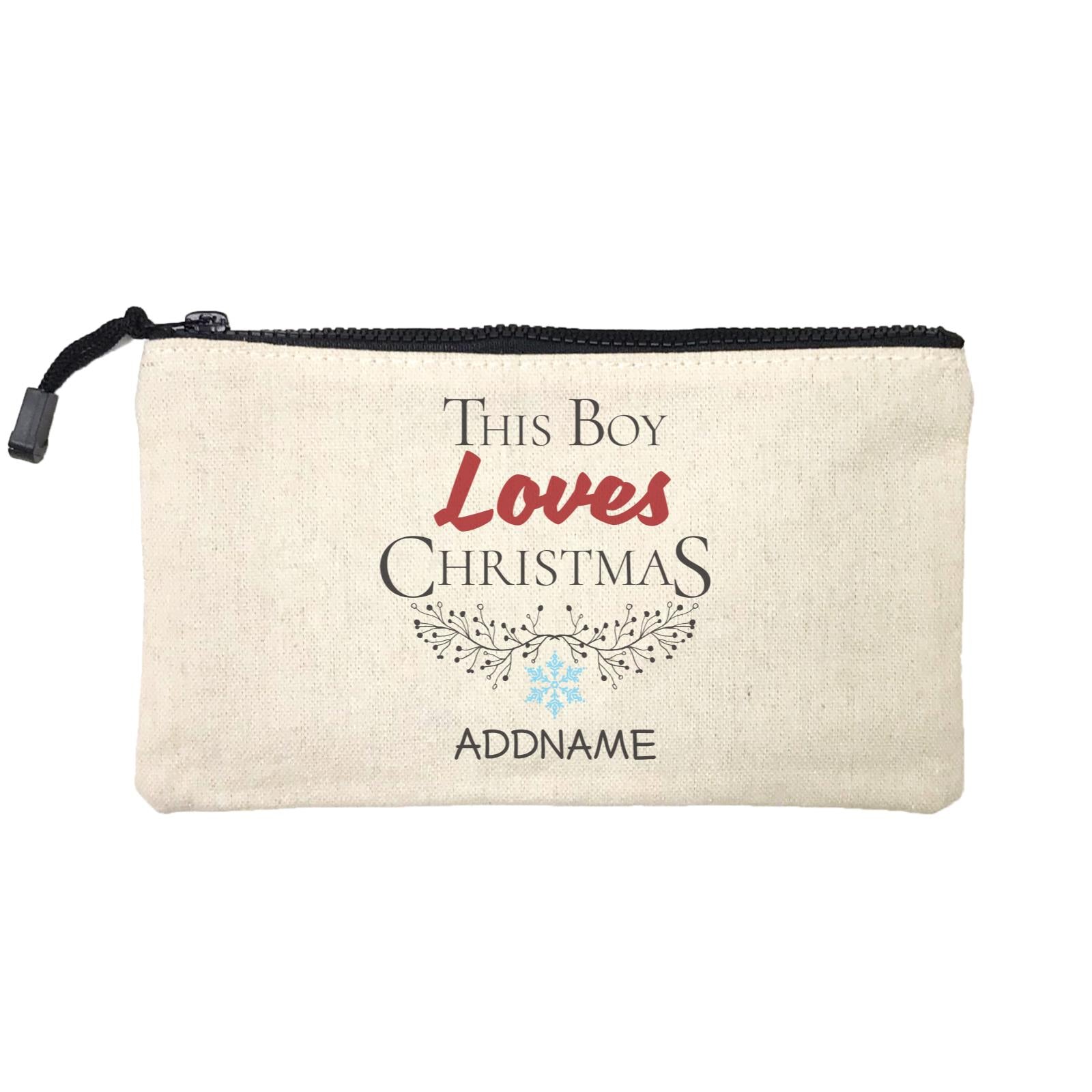 Xmas This Boy Loves Christmas Mini Accessories Stationery Pouch