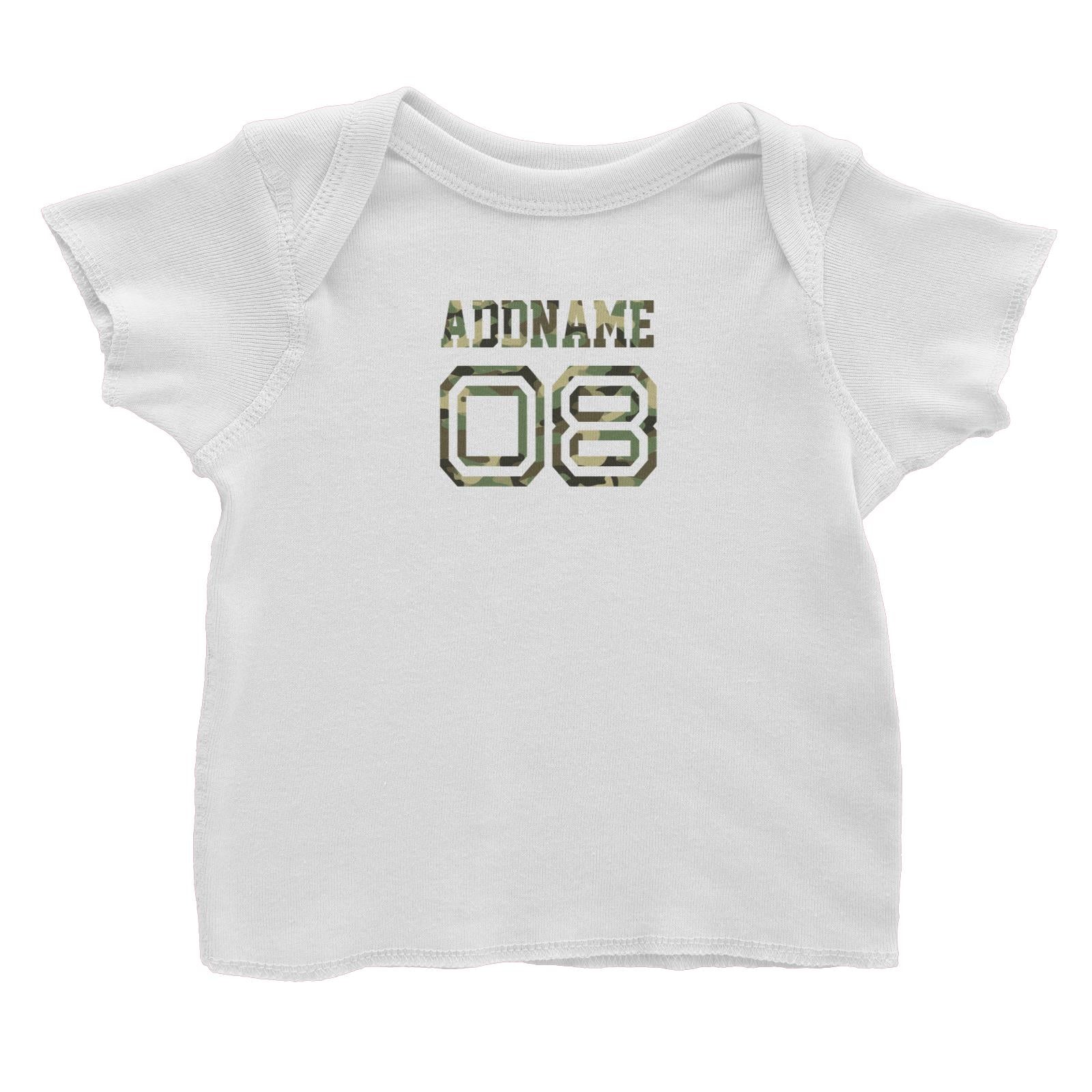 Camo Name Number Family Addname Baby T-Shirt