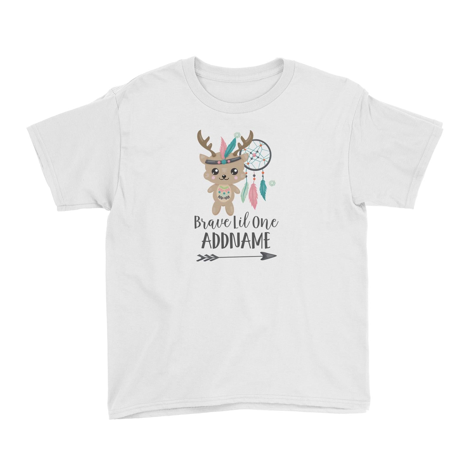 Cute Tribe Animals Deer Brave Lil One Addname Kid's T-Shirt