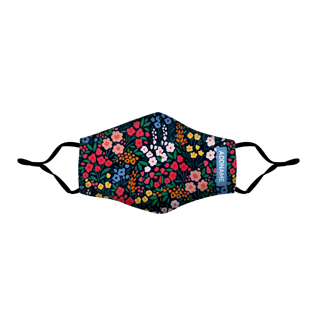 Garden Flowers Fitted Fabric Mask