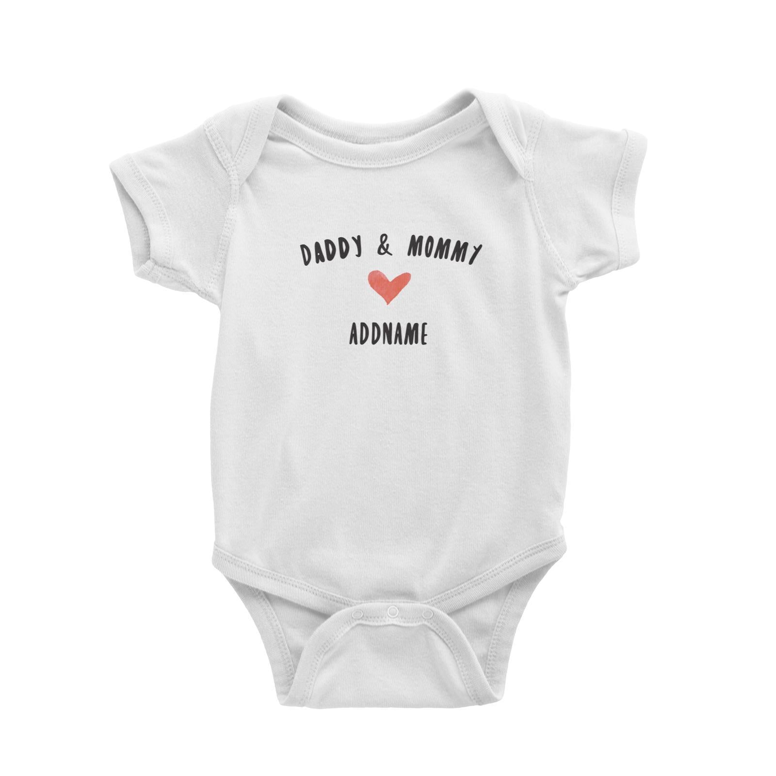Daddy & Mommy Love Addname Baby Romper  Matching Family Personalizable Designs