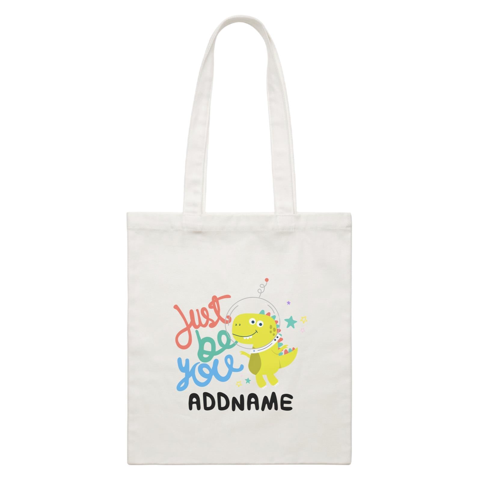 Children's Day Gift Series Just Be You Space Dinosaur Addname  Canvas Bag