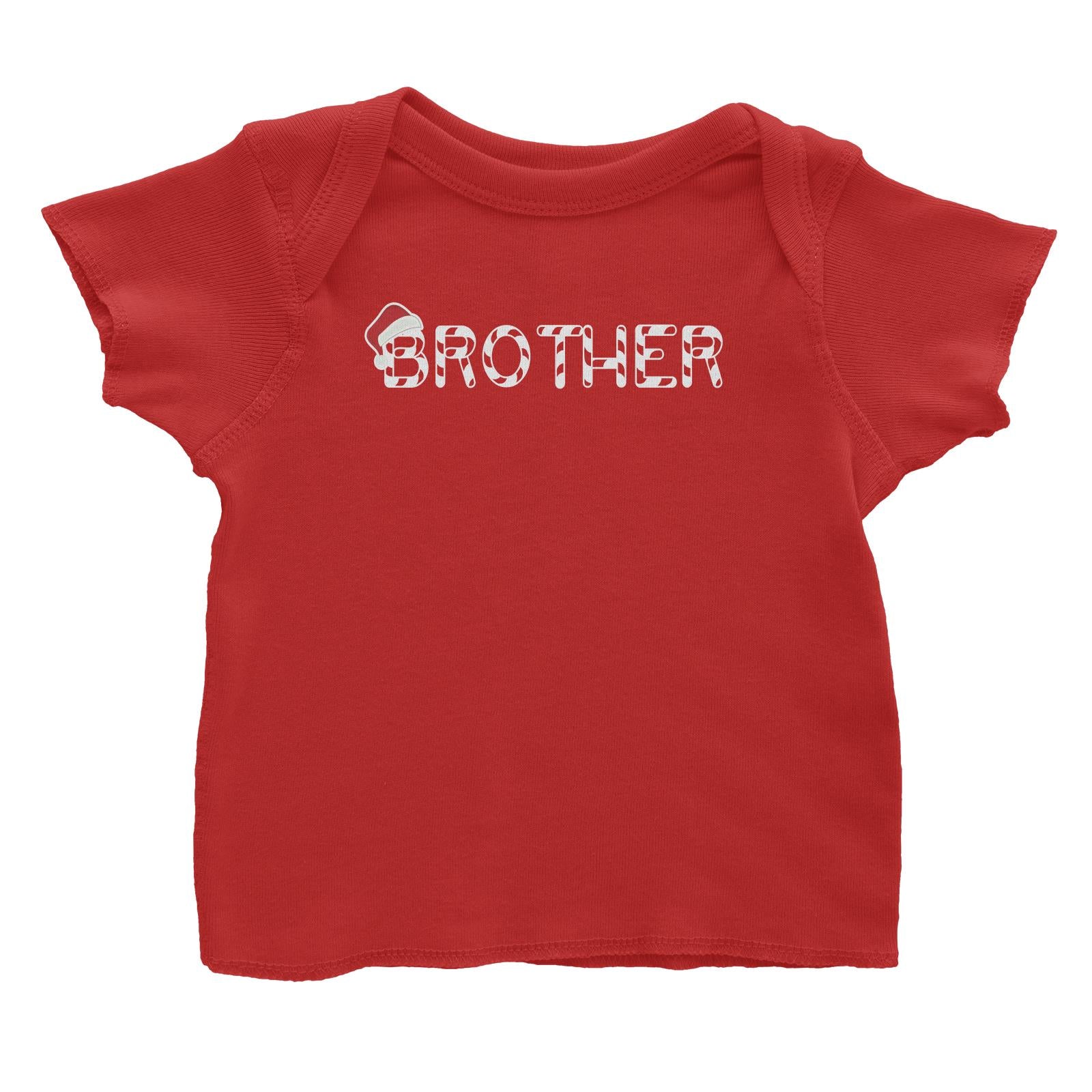 Candy Cane Alphabet Brother with Santa Hat Baby T-Shirt