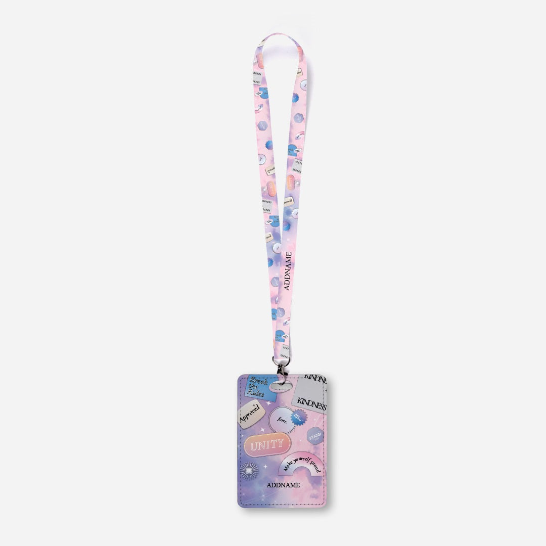 Be Confident Series Lanyard With Cardholder - Wholesome labels