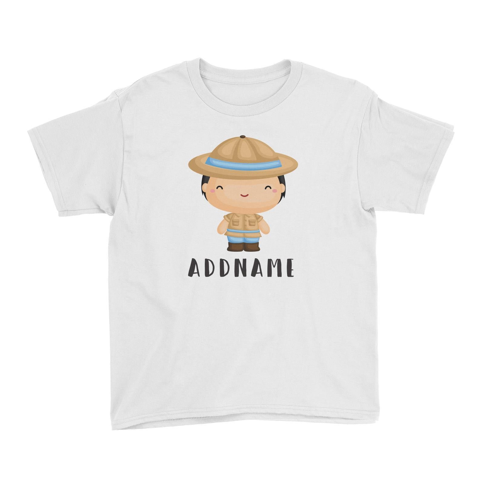 Birthday Safari Little Explorer Baby Boy Addname Kid's T-Shirt