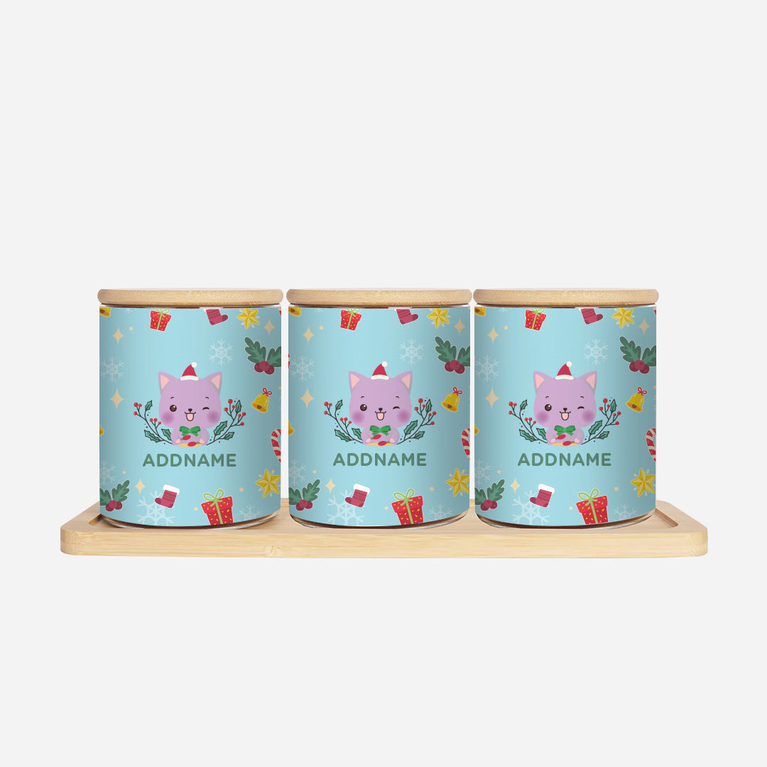 Christmas Cute Animal Series Canister - Cat