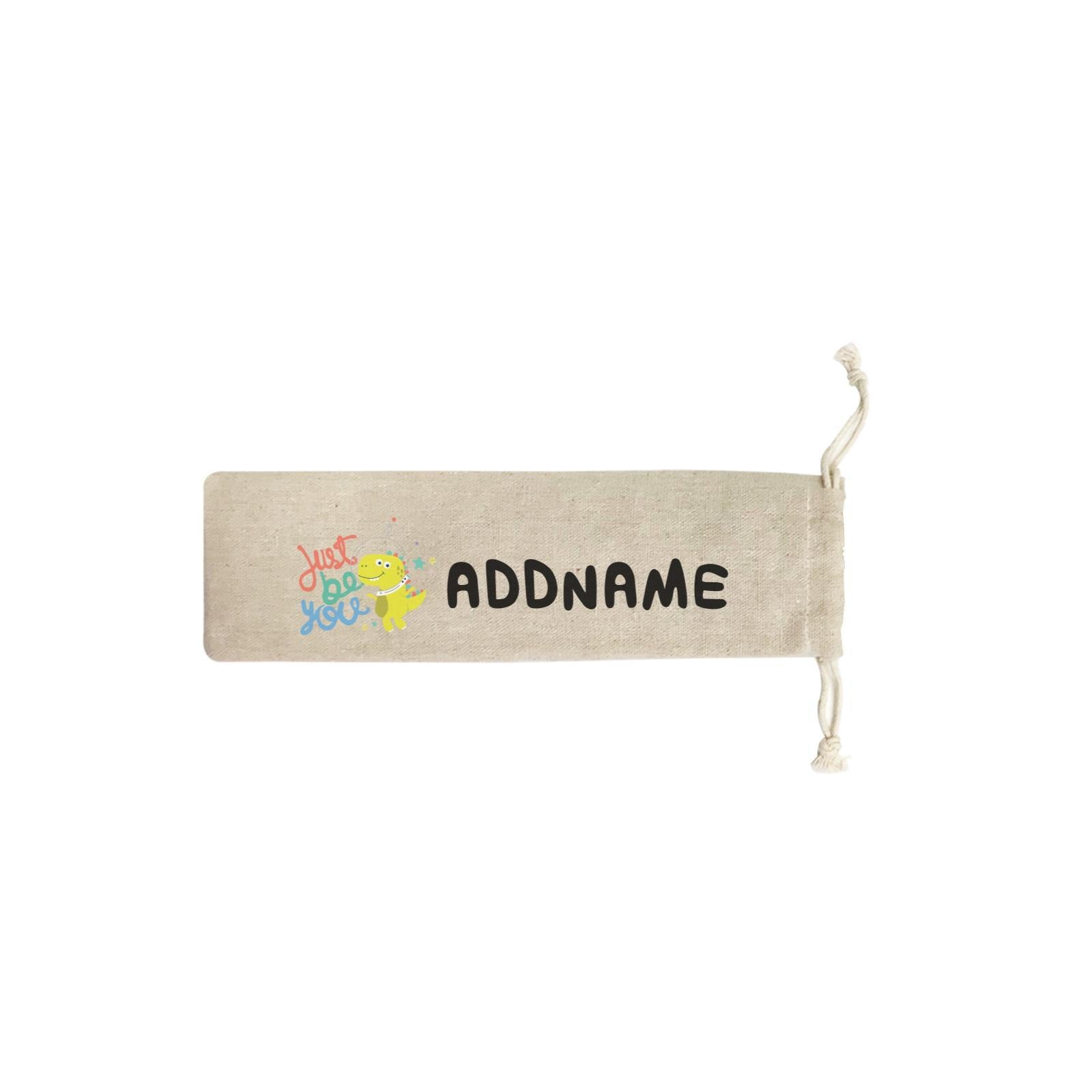 Children's Day Gift Series Just Be You Space Dinosaur Addname SB Straw Pouch (No Straws included)