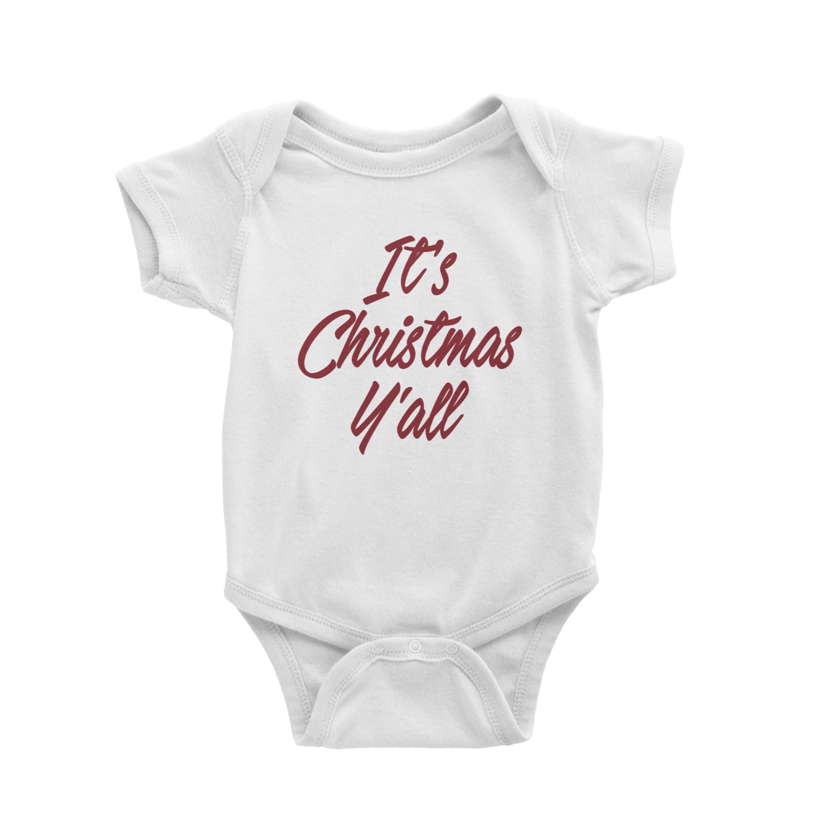 It's Christmas Y'all Baby Romper