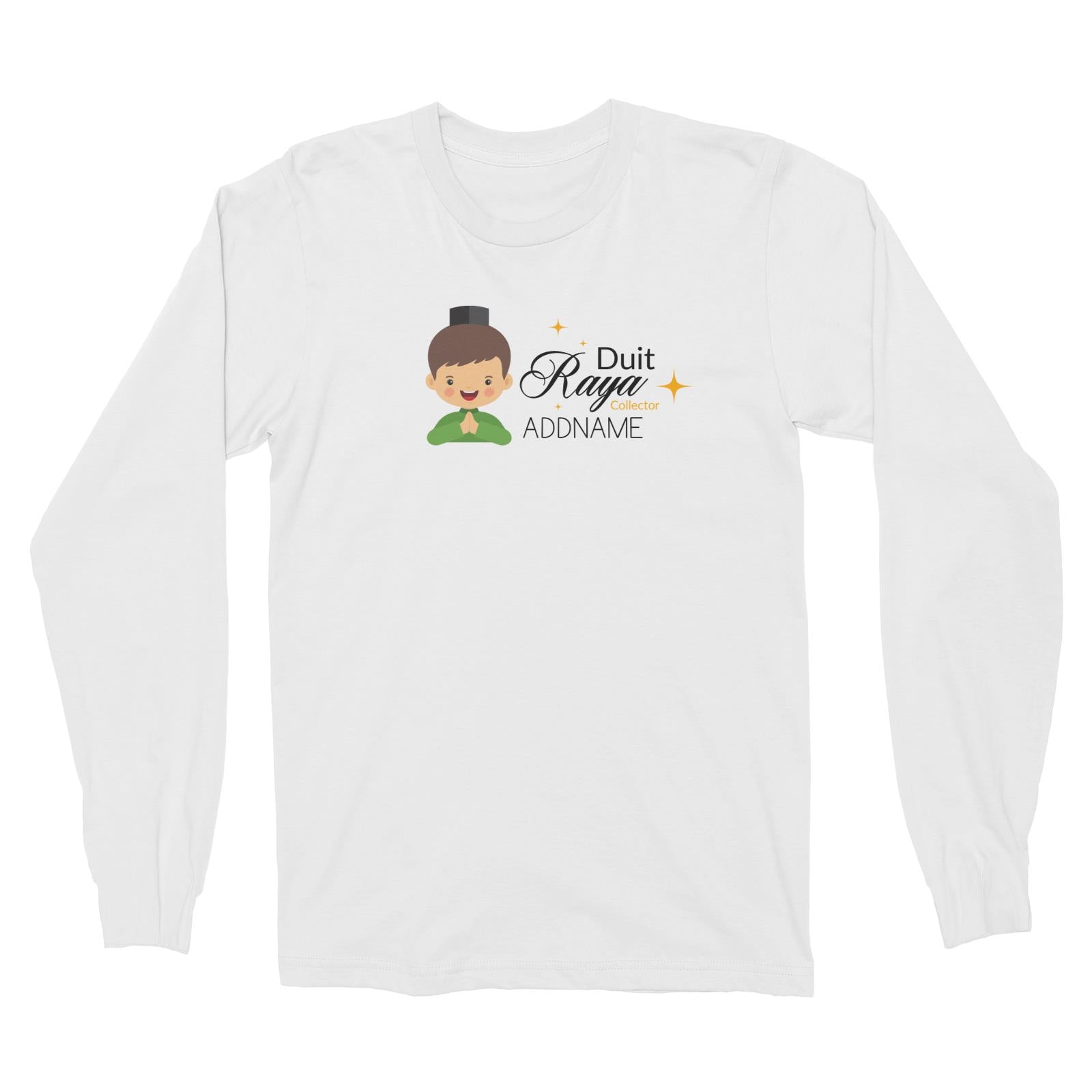 Duit Raya Collector Man Long Sleeve Unisex T-Shirt  Personalizable Designs Sweet Character