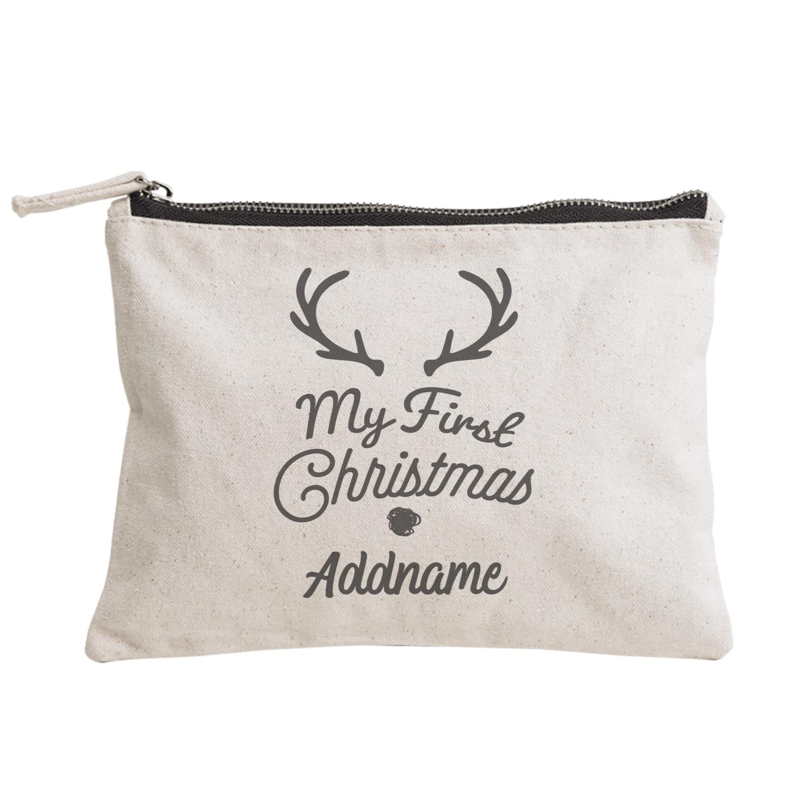Christmas Series Antler My First Chistmas Zipper Pouch