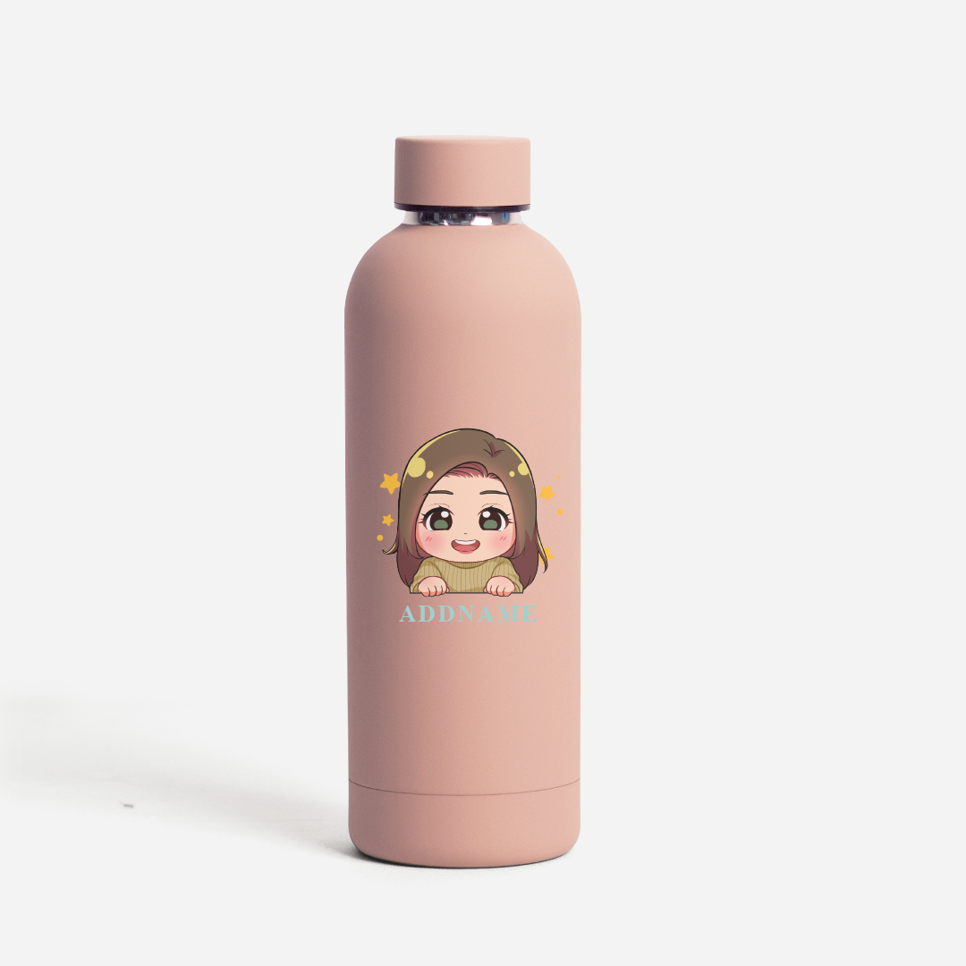 Chibi Me - Dusty Pink Mizu 500ml Thermo Water Bottle