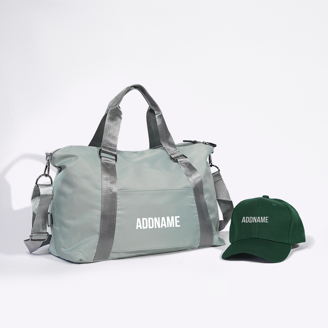 Duffle Bag with Baseball Cap - Mint Green