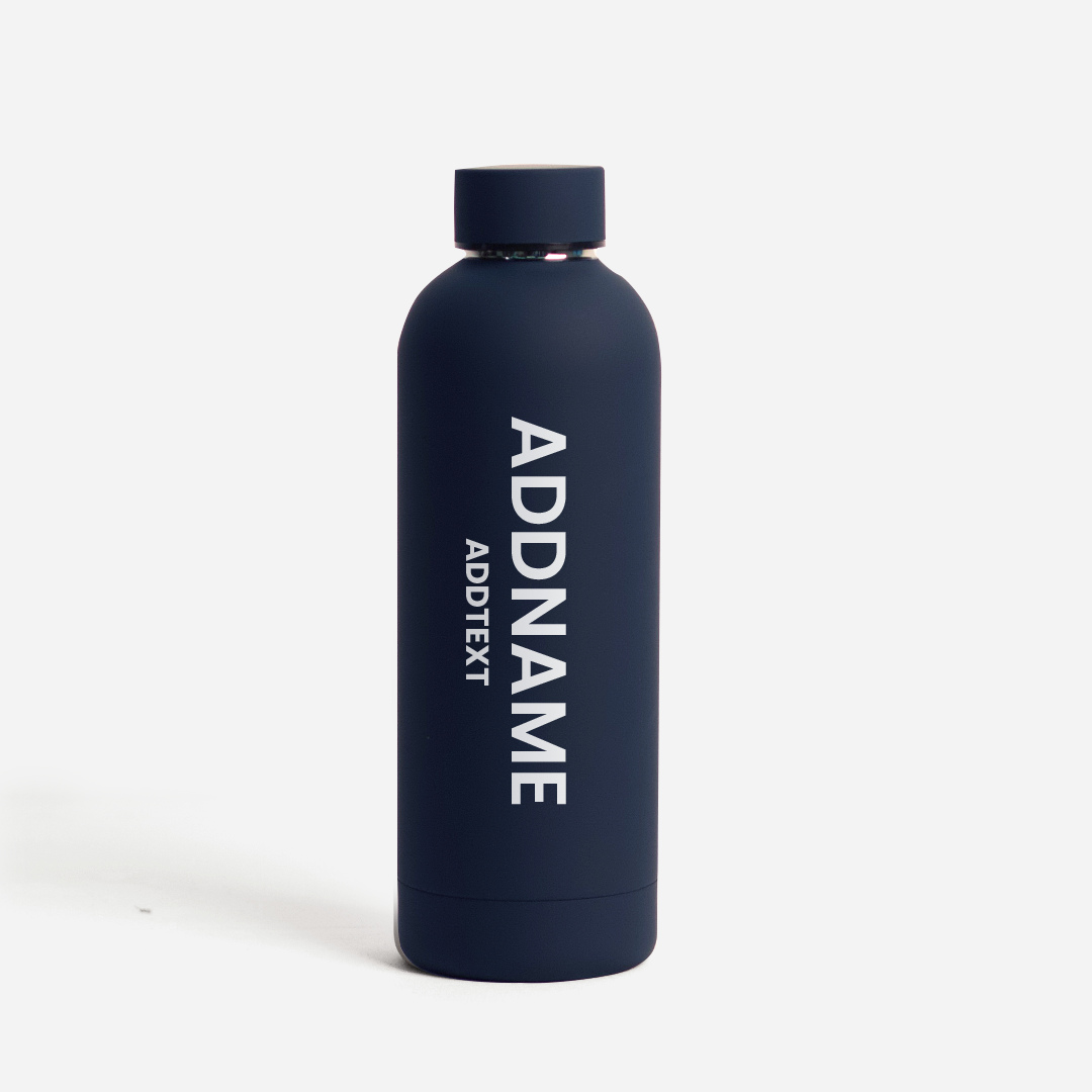 Add Message - Navy Mizu Thermo Water Bottle