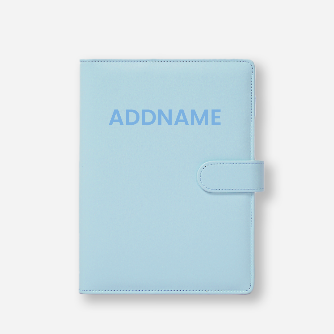 Personalised Notebook with Refillable Pages (Sky)