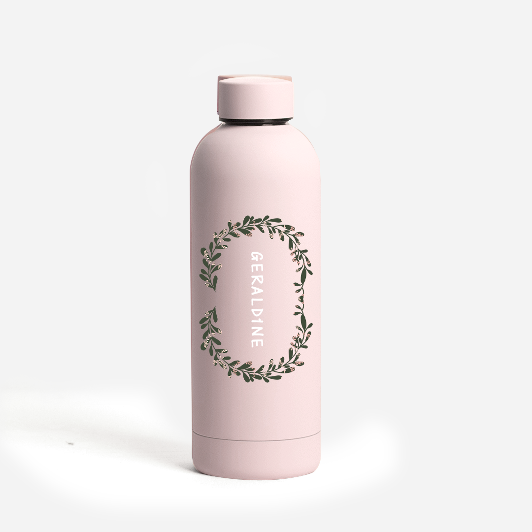 Intricated Weaves Thermo Water Bottle - Pink