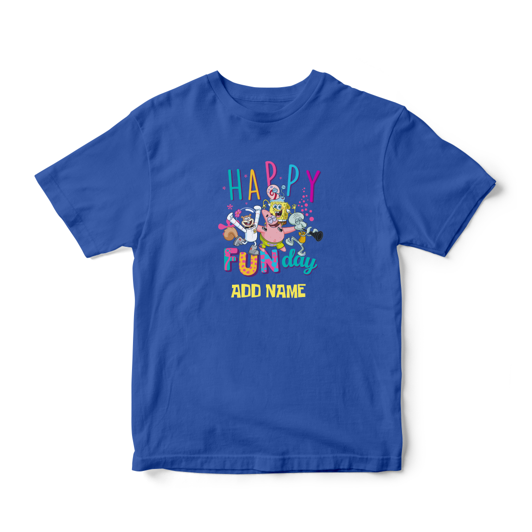 SpongeBob - Happy Fun Day Personalized Kid's T-Shirt