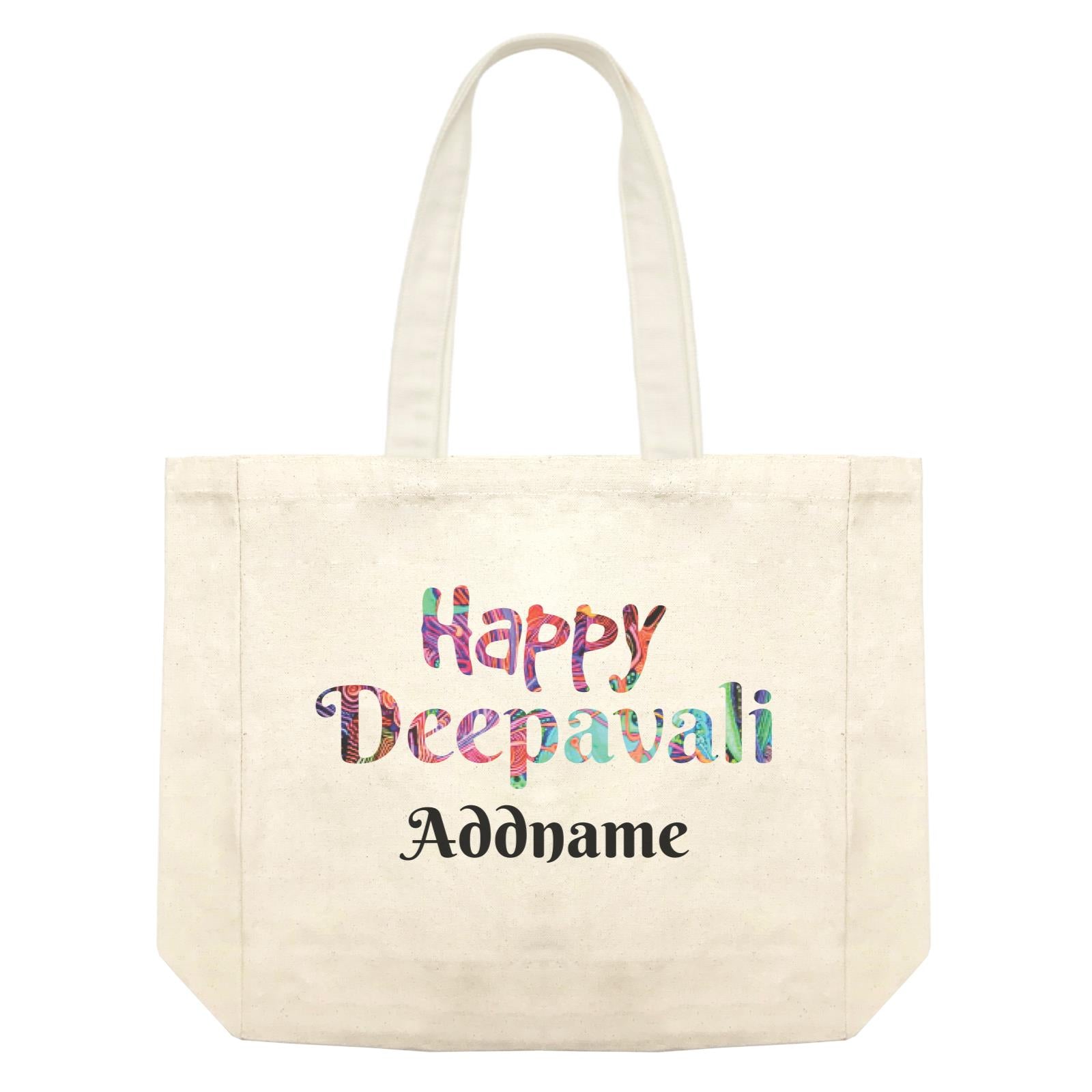 Deepavali Series Happy Deepavali Colourful Typography Shopping Bag