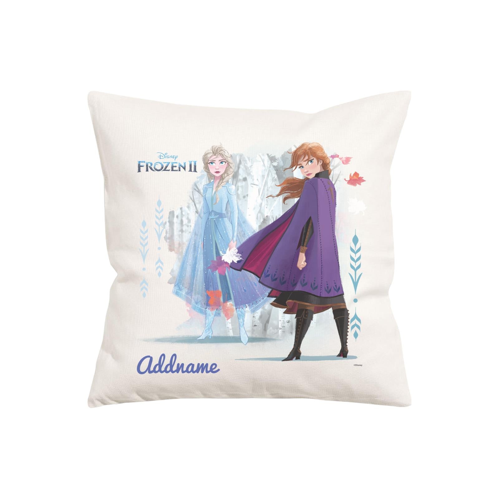 Disney Frozen 2 Forest Spirit Personalised Anna and Elsa Front Pillow Cushion